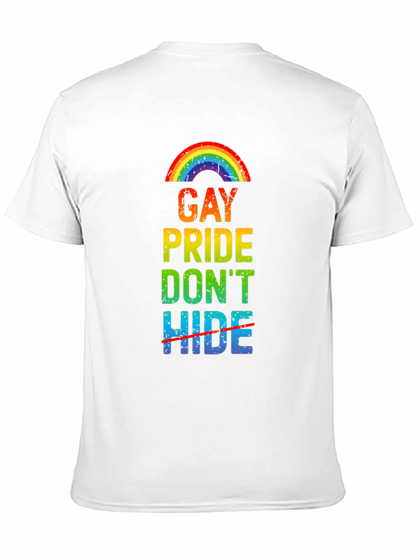 Gay Pride Dont Hide Rainbow Graphic T-Shirt