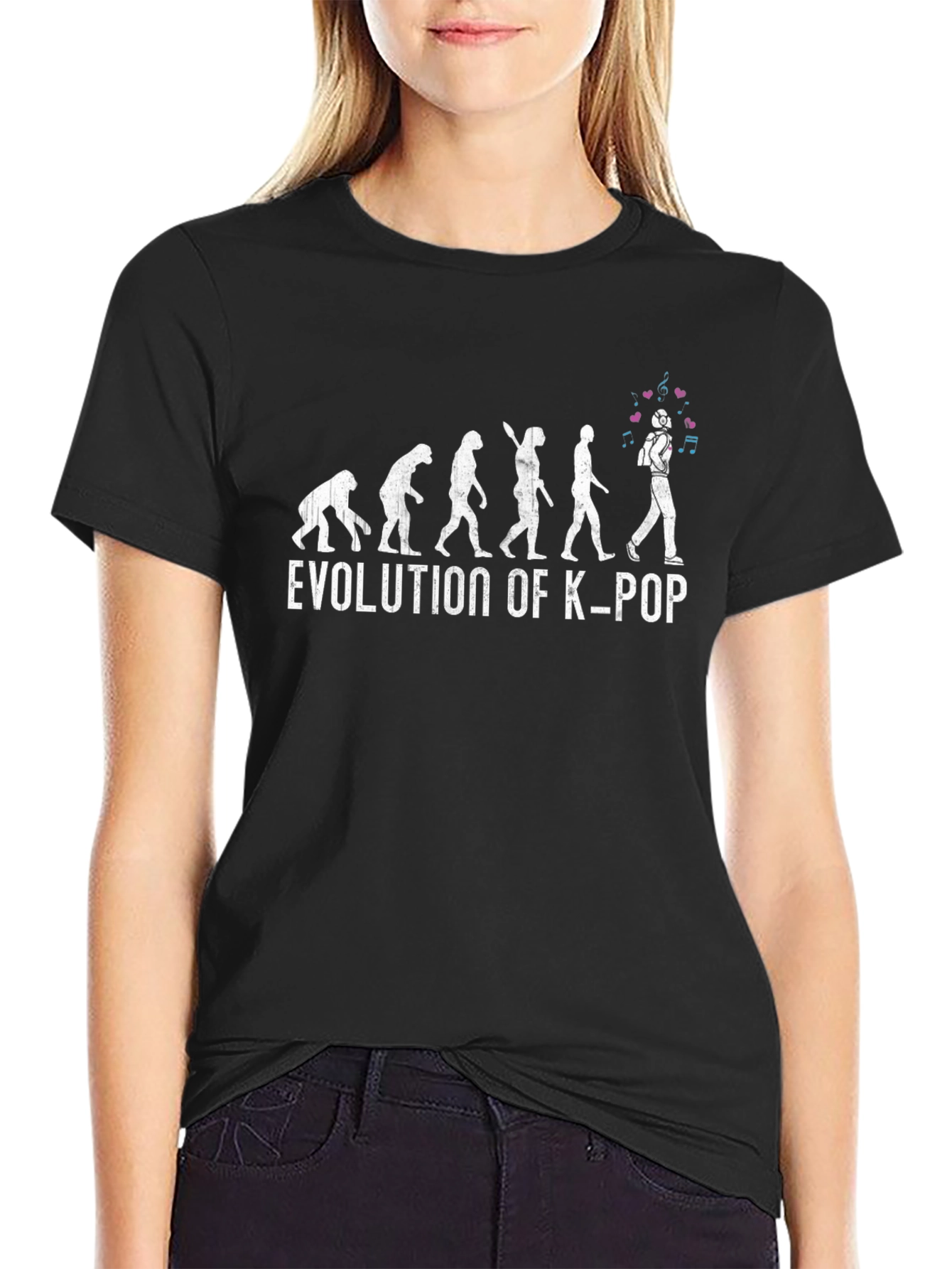 Evolution of K-Pop Black T-Shirt