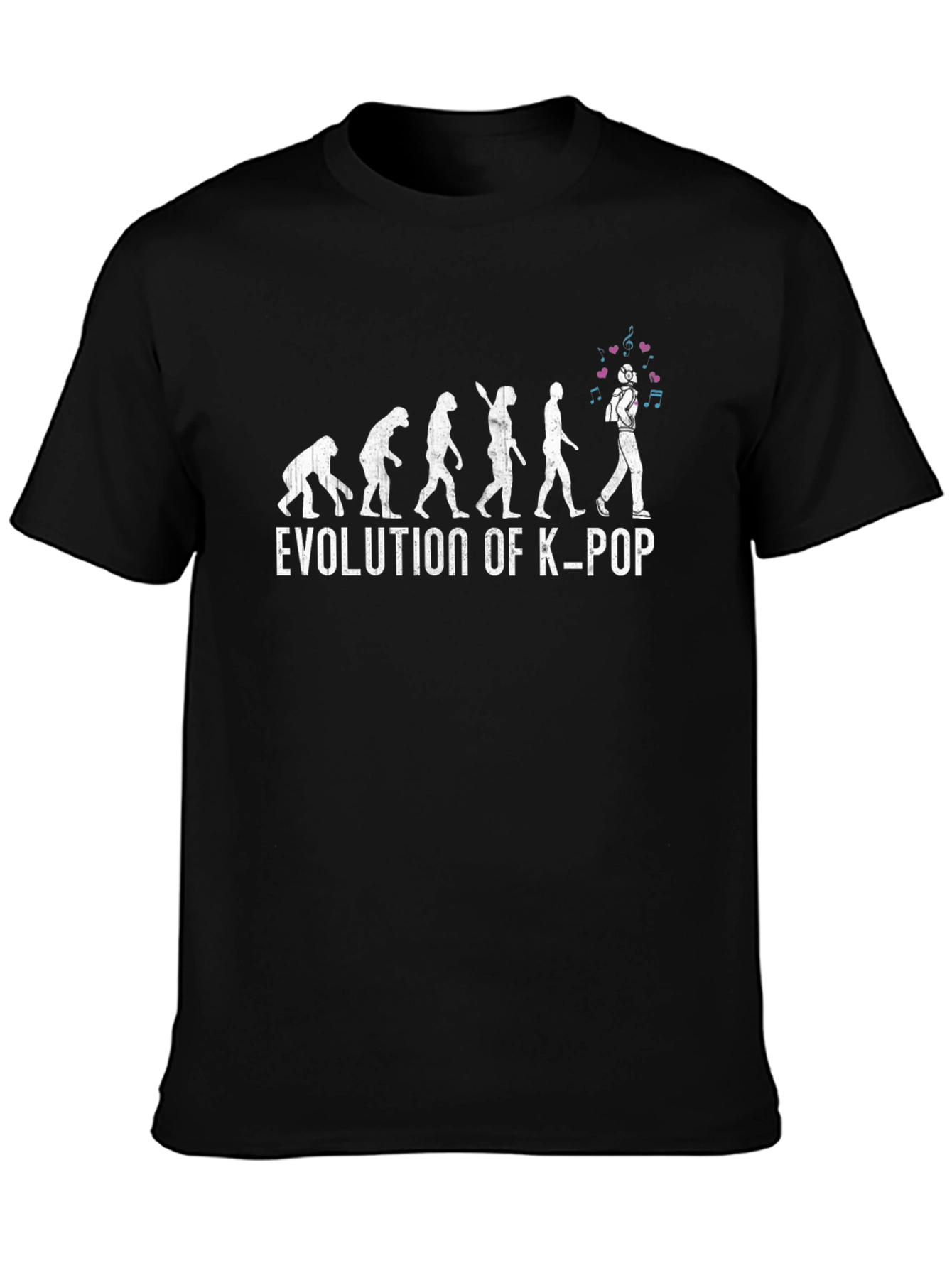 Evolution of K-Pop Black T-Shirt