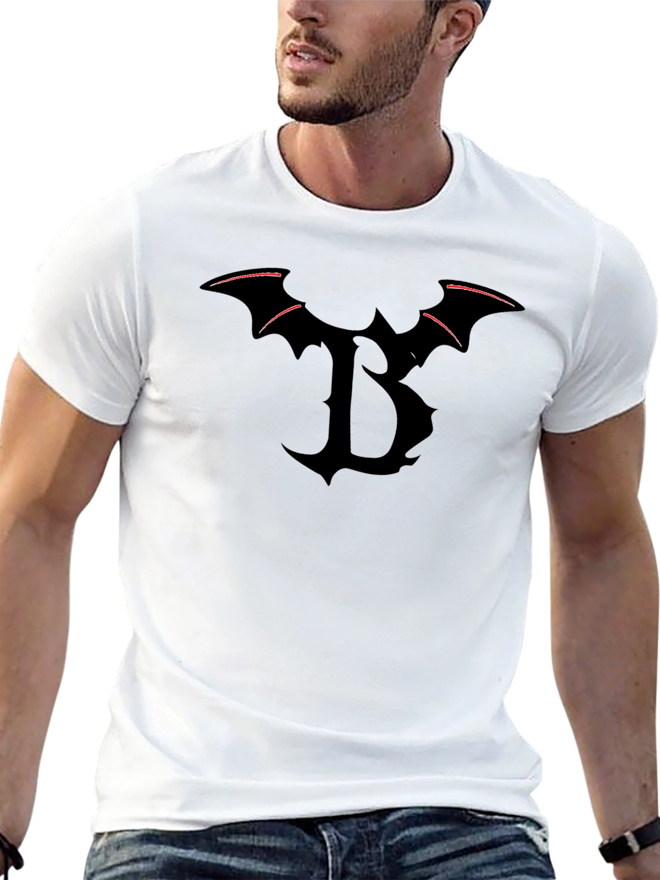 Bat Letter B Black T-Shirt
