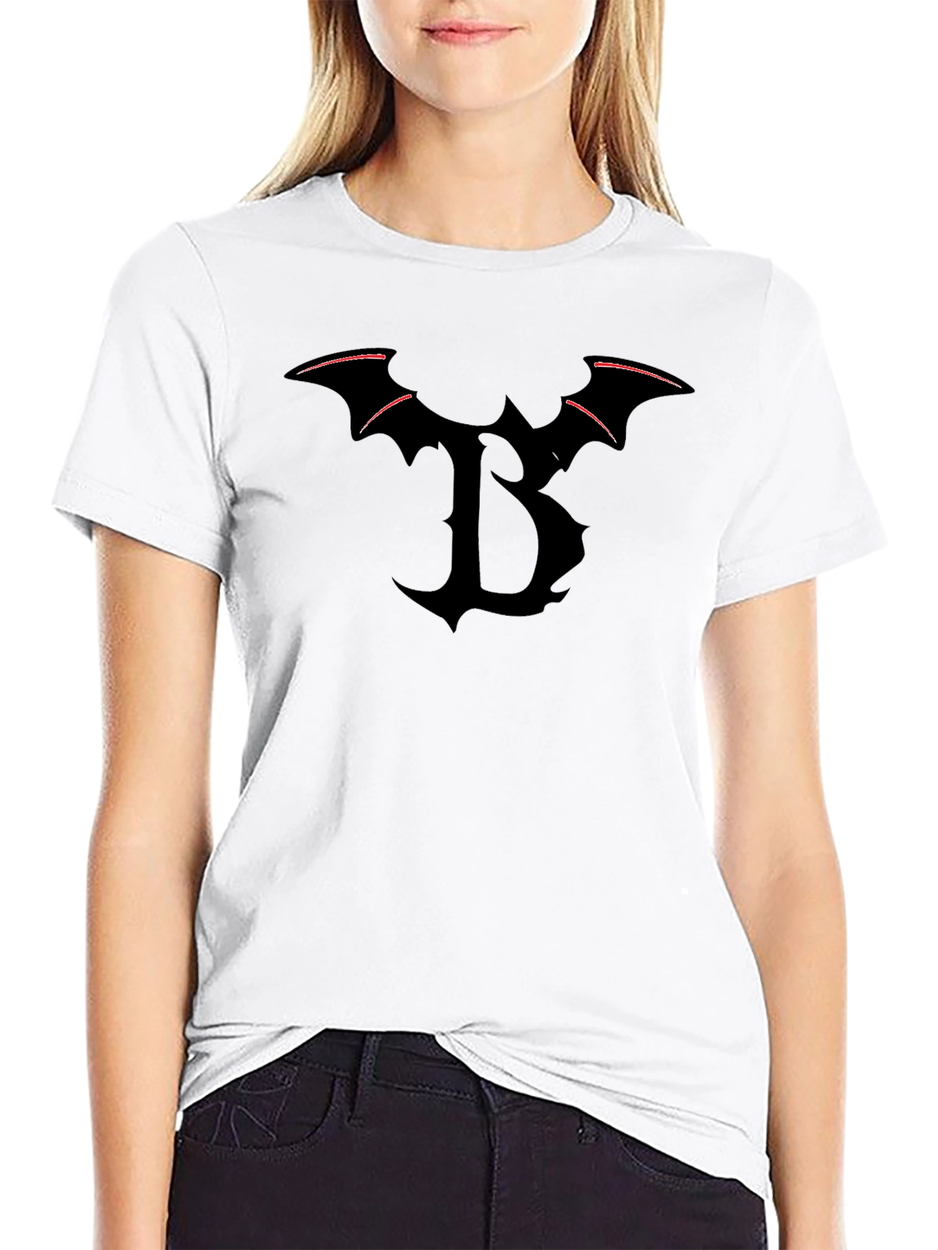 Bat Letter B Black T-Shirt