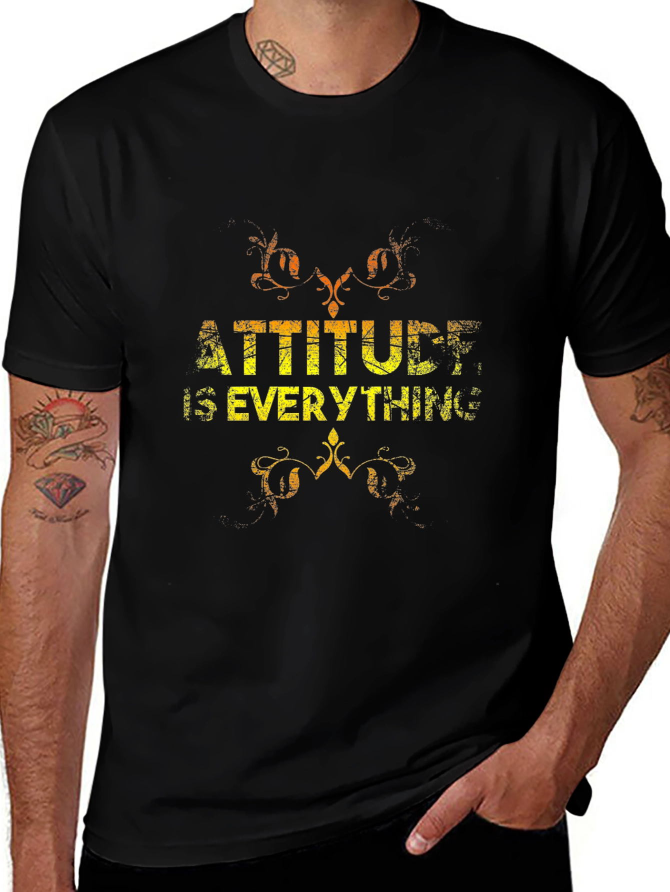 Attitude is Everything Black Graphic Tee
