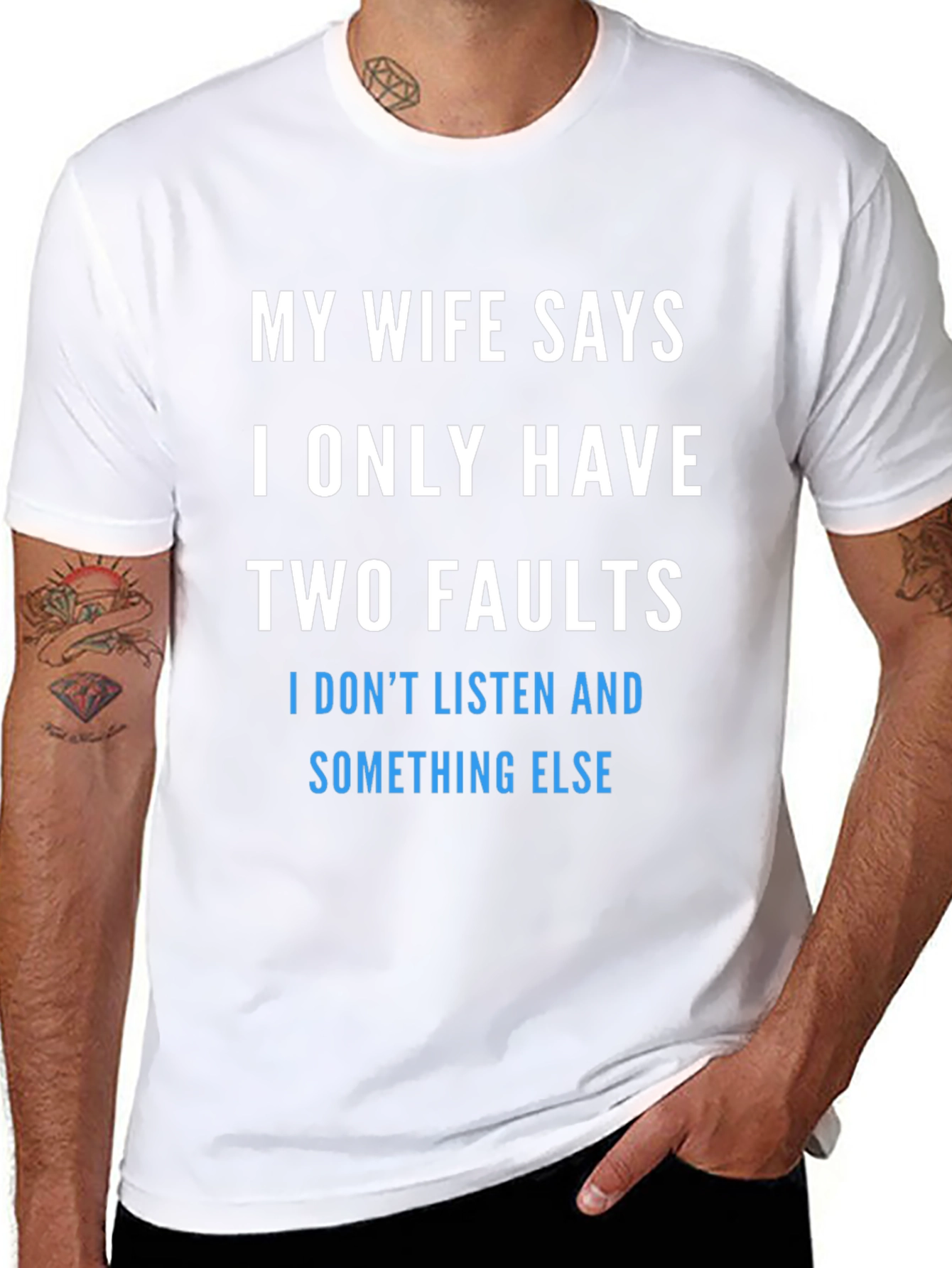 Humorous Two Faults Graphic Tee