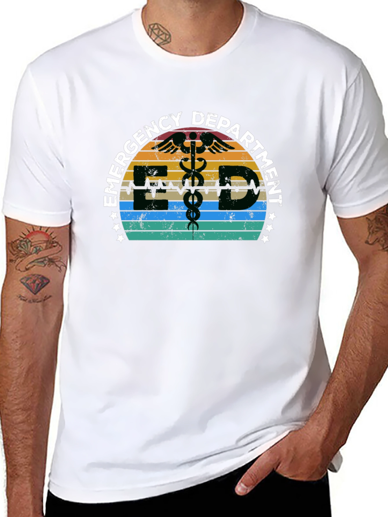 Emergency Department ED Retro Graphic T-Shirt