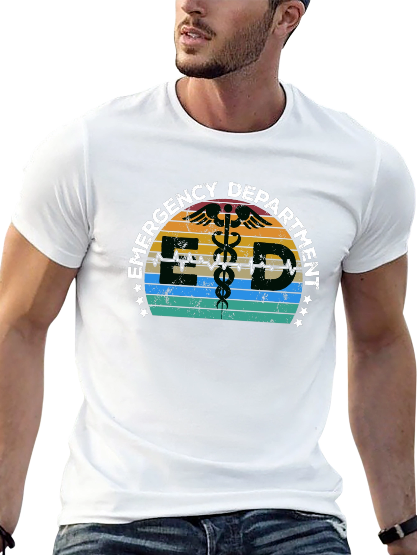 Emergency Department ED Retro Graphic T-Shirt