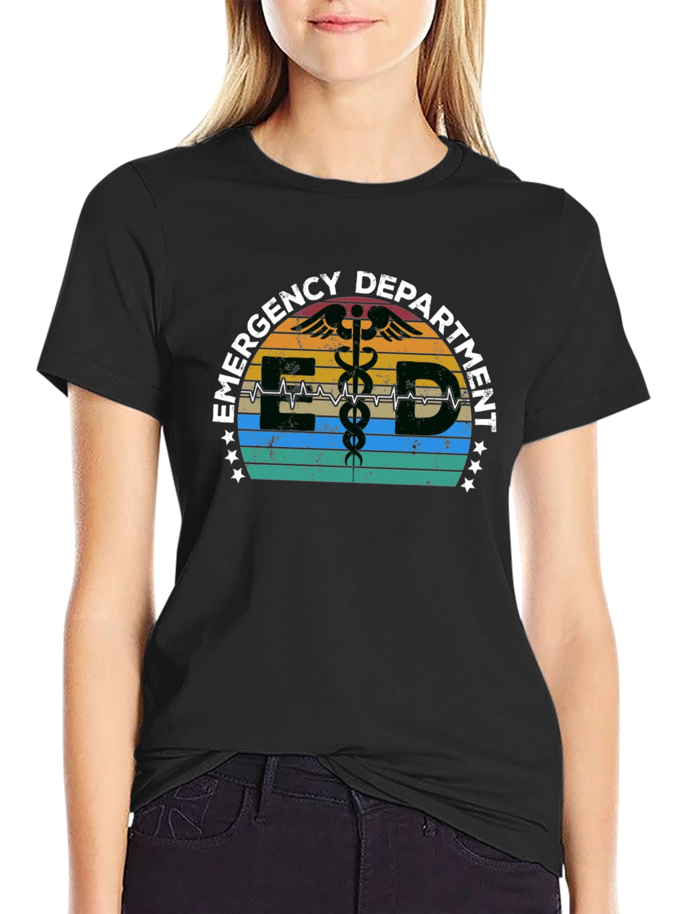 Emergency Department ED Retro Graphic T-Shirt