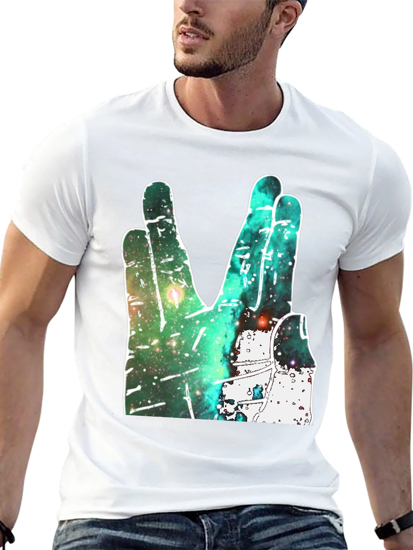 Live Long and Prosper Graphic Tee - Galaxy Hand