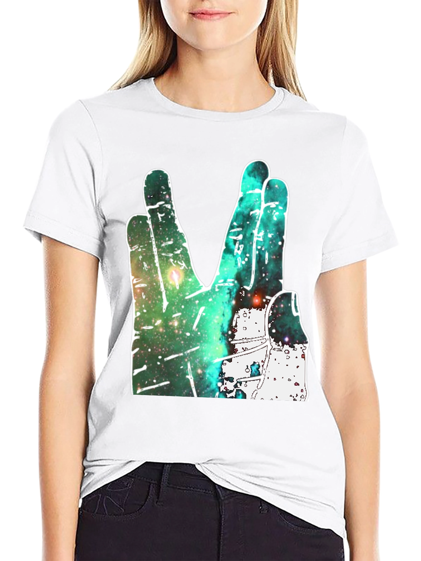 Live Long and Prosper Graphic Tee - Galaxy Hand