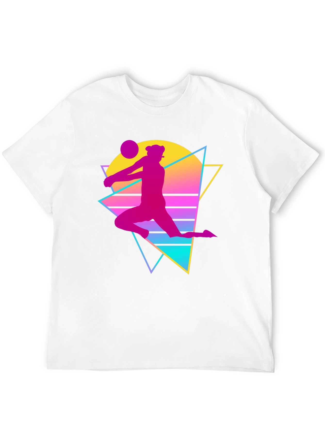 Retro Volleyball Player Graphic Tee