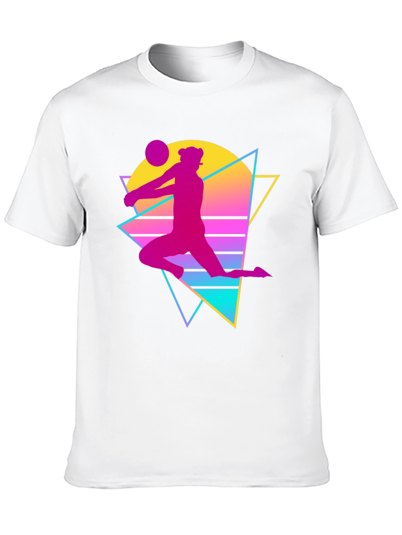 Retro Volleyball Player Graphic Tee