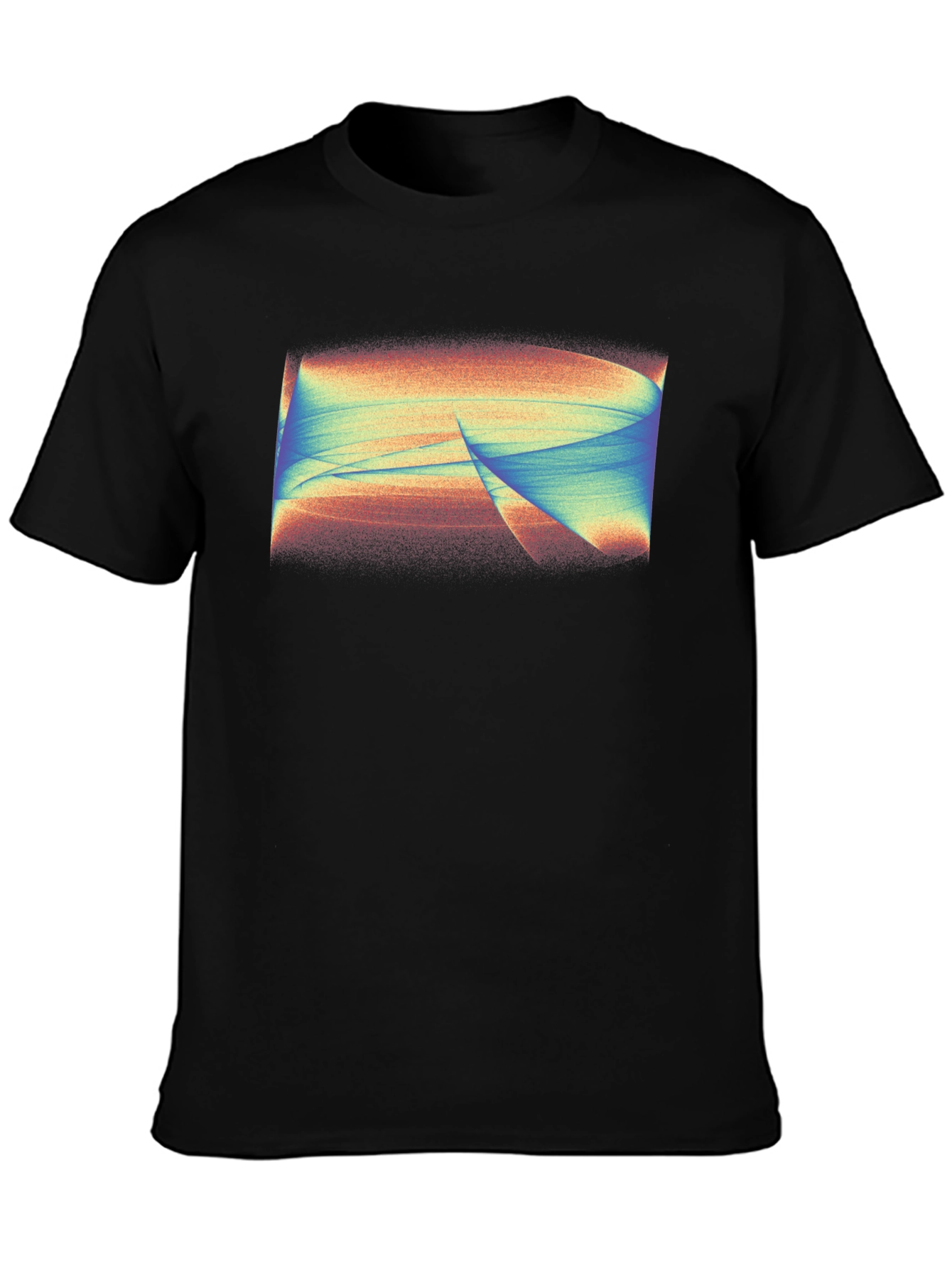 Abstract Swirl Graphic Tee - Mens Black T-Shirt