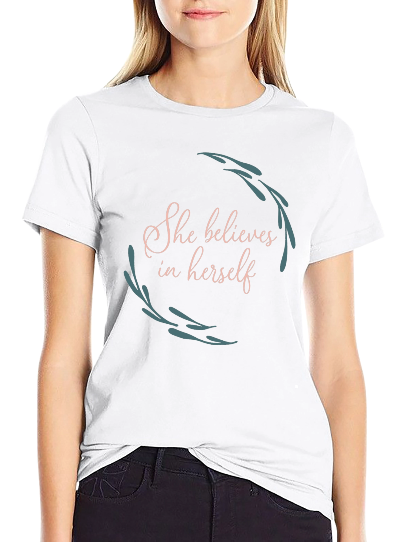 Empowering She Believes Black T-Shirt