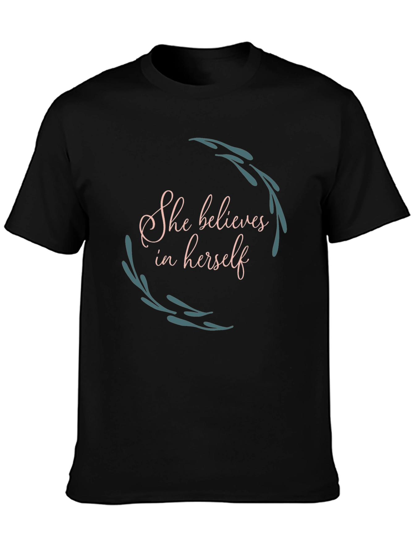 Empowering She Believes Black T-Shirt