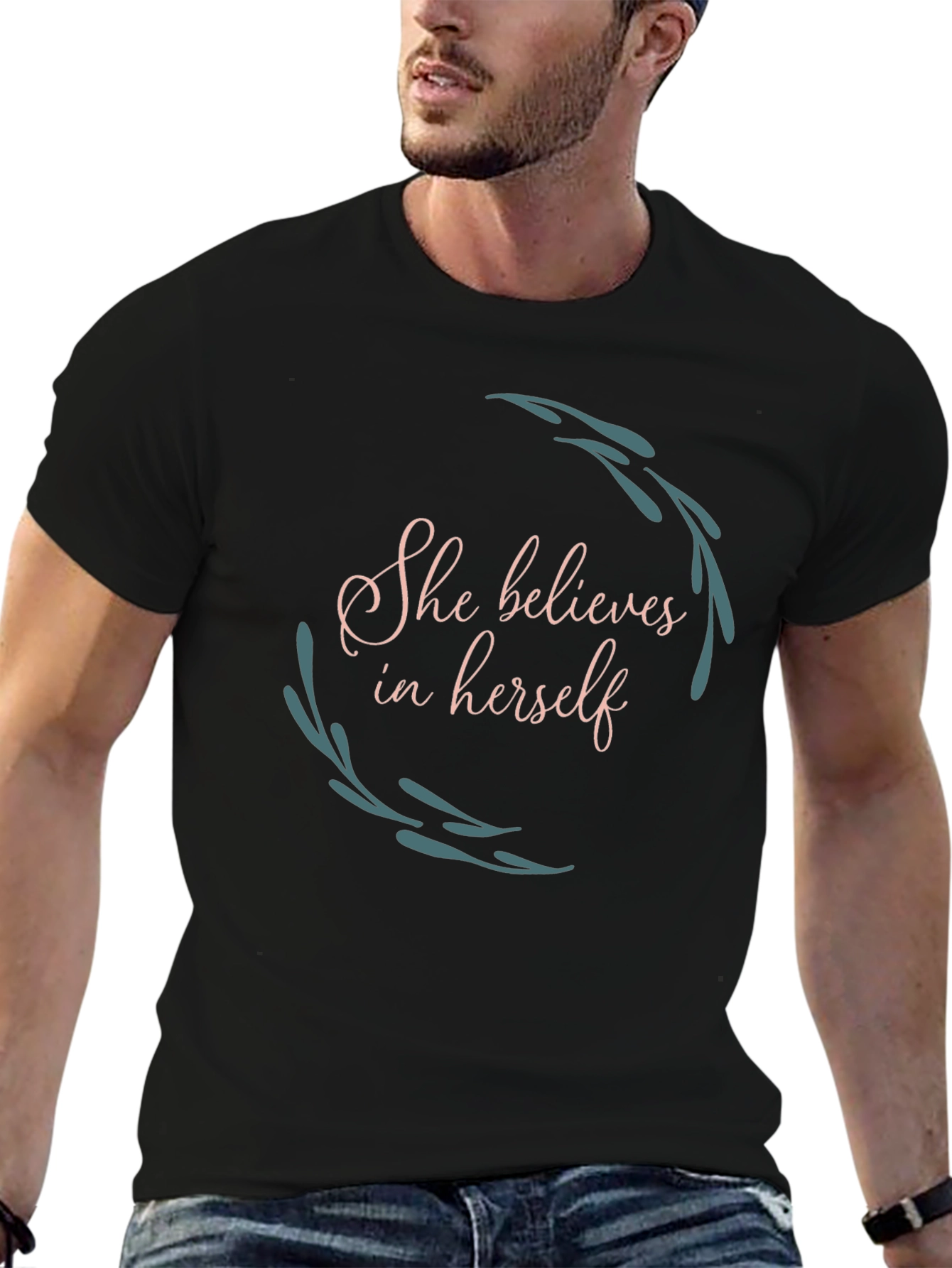 Empowering She Believes Black T-Shirt
