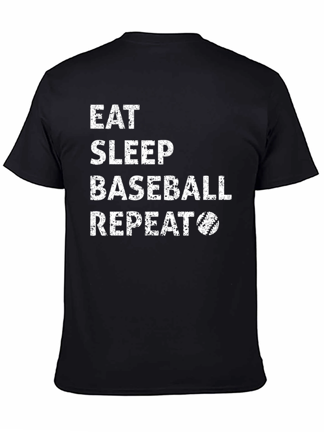 Eat Sleep Baseball Repeat Black T-Shirt