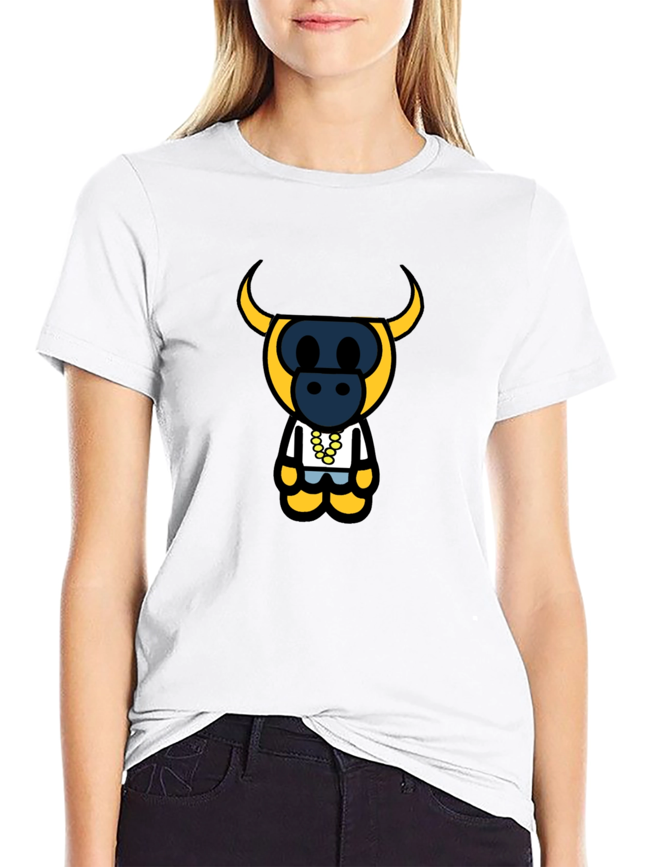 Bull Character Black T-Shirt