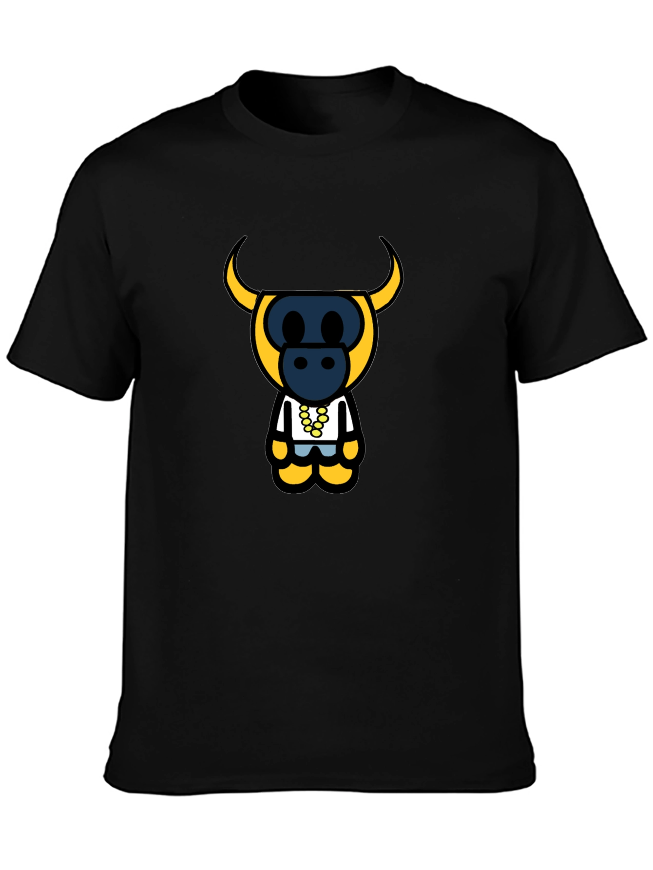 Bull Character Black T-Shirt