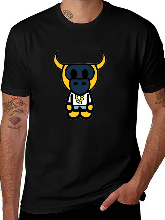 Bull Character Black T-Shirt