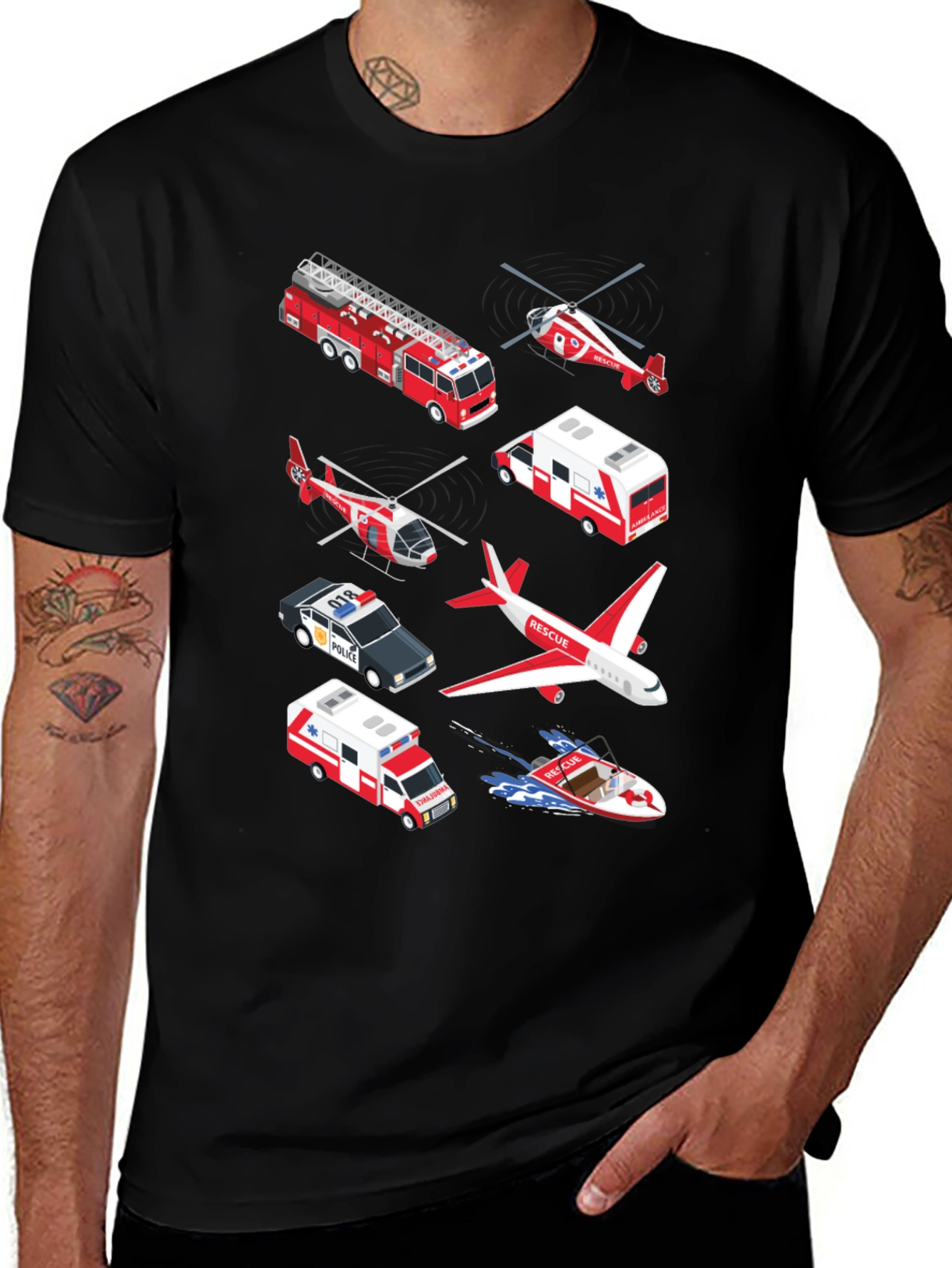 Rescue Vehicle Graphic T-Shirt