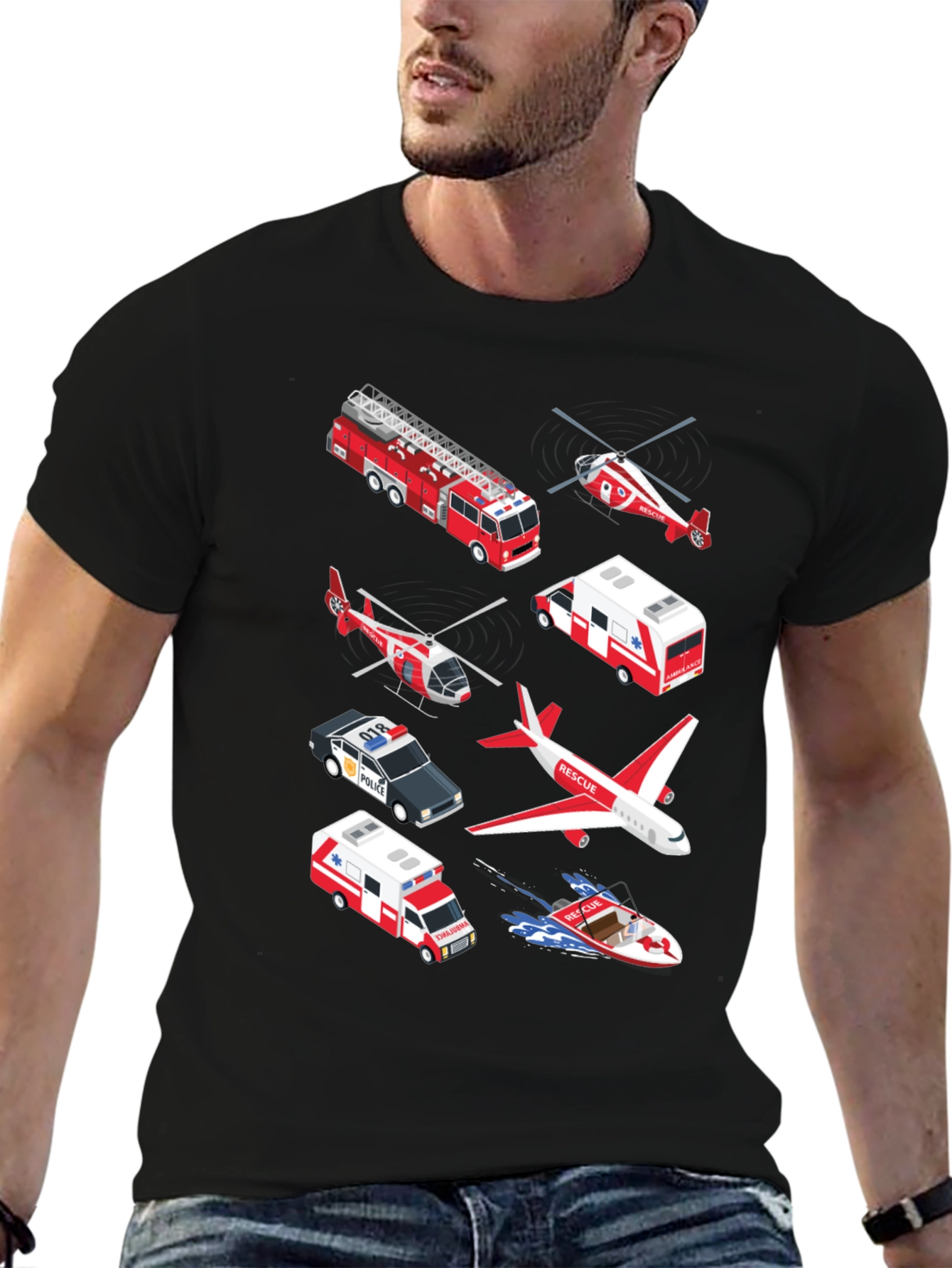 Rescue Vehicle Graphic T-Shirt