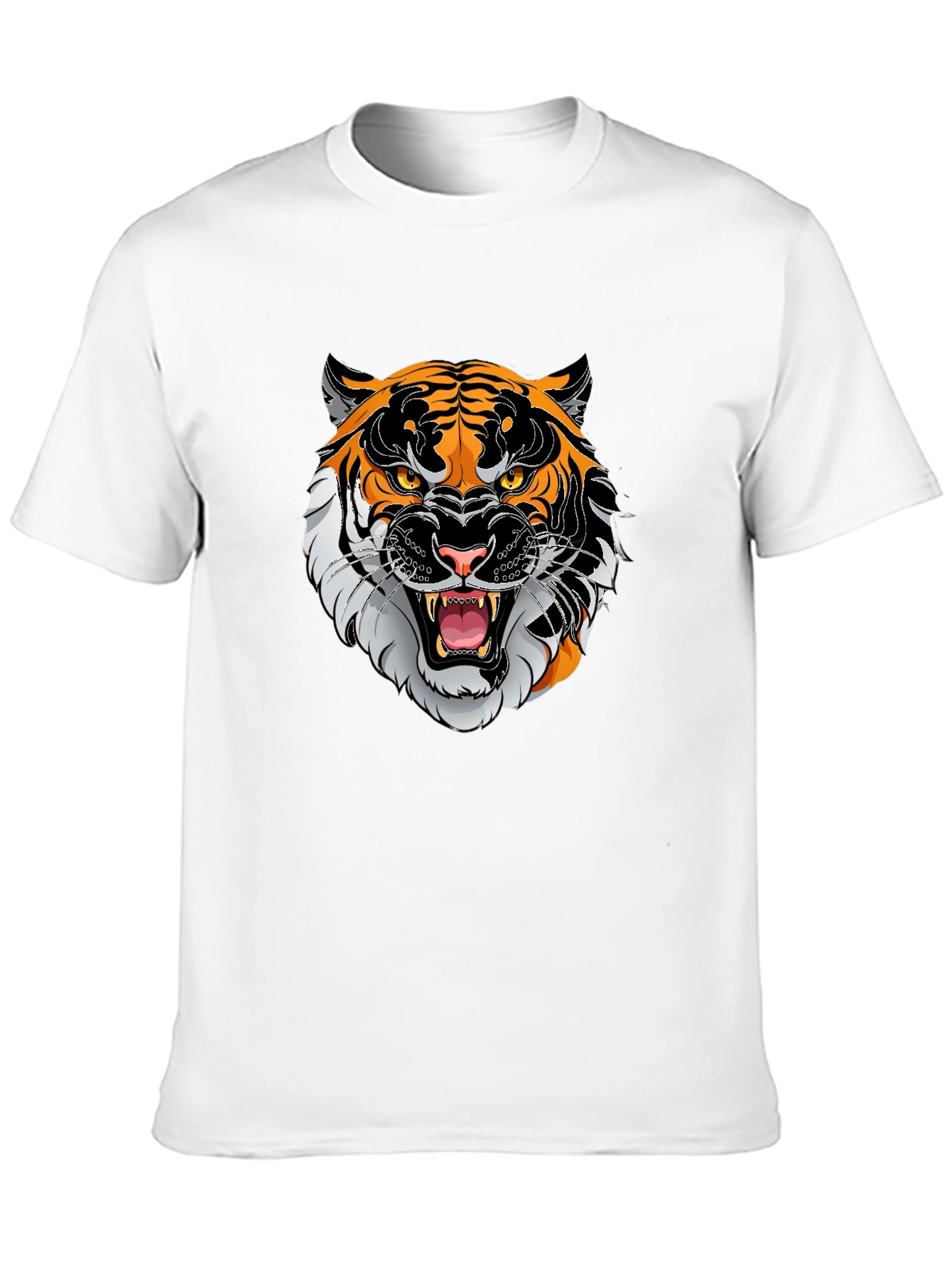 Tiger Graphic Print Black T-Shirt