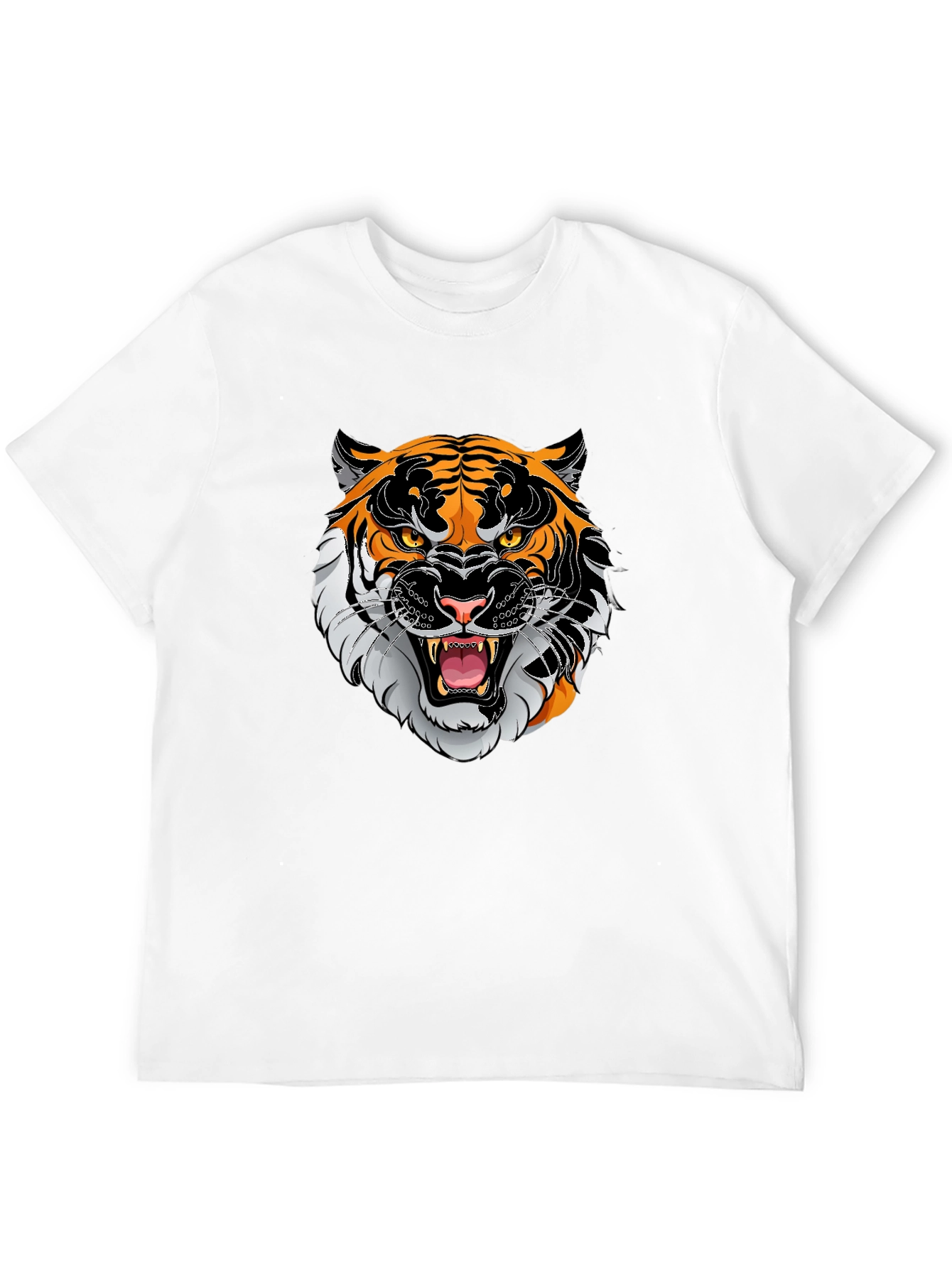 Tiger Graphic Print Black T-Shirt