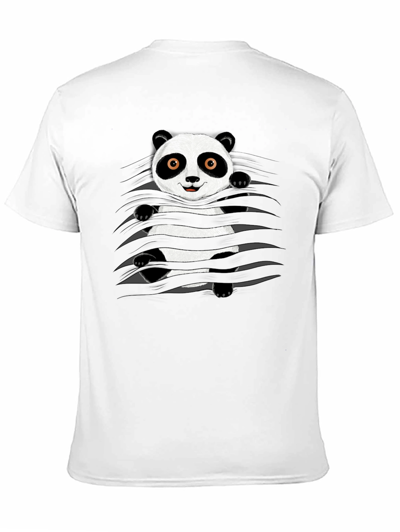 Panda Graphic Print Black T-Shirt
