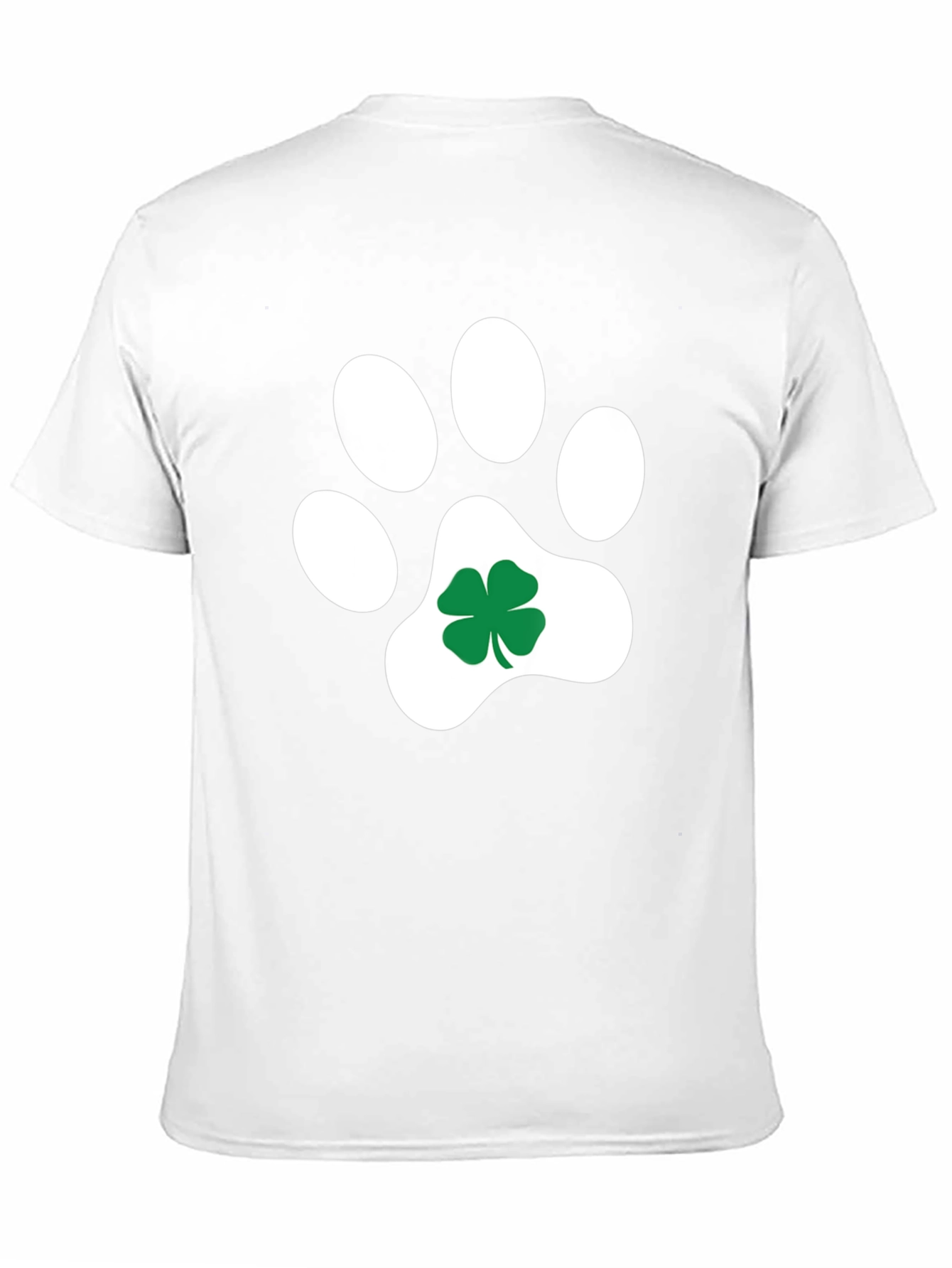 Shamrock Paw Print Graphic Tee - Black