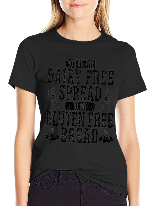 Dairy & Gluten Free Pun Black T-Shirt