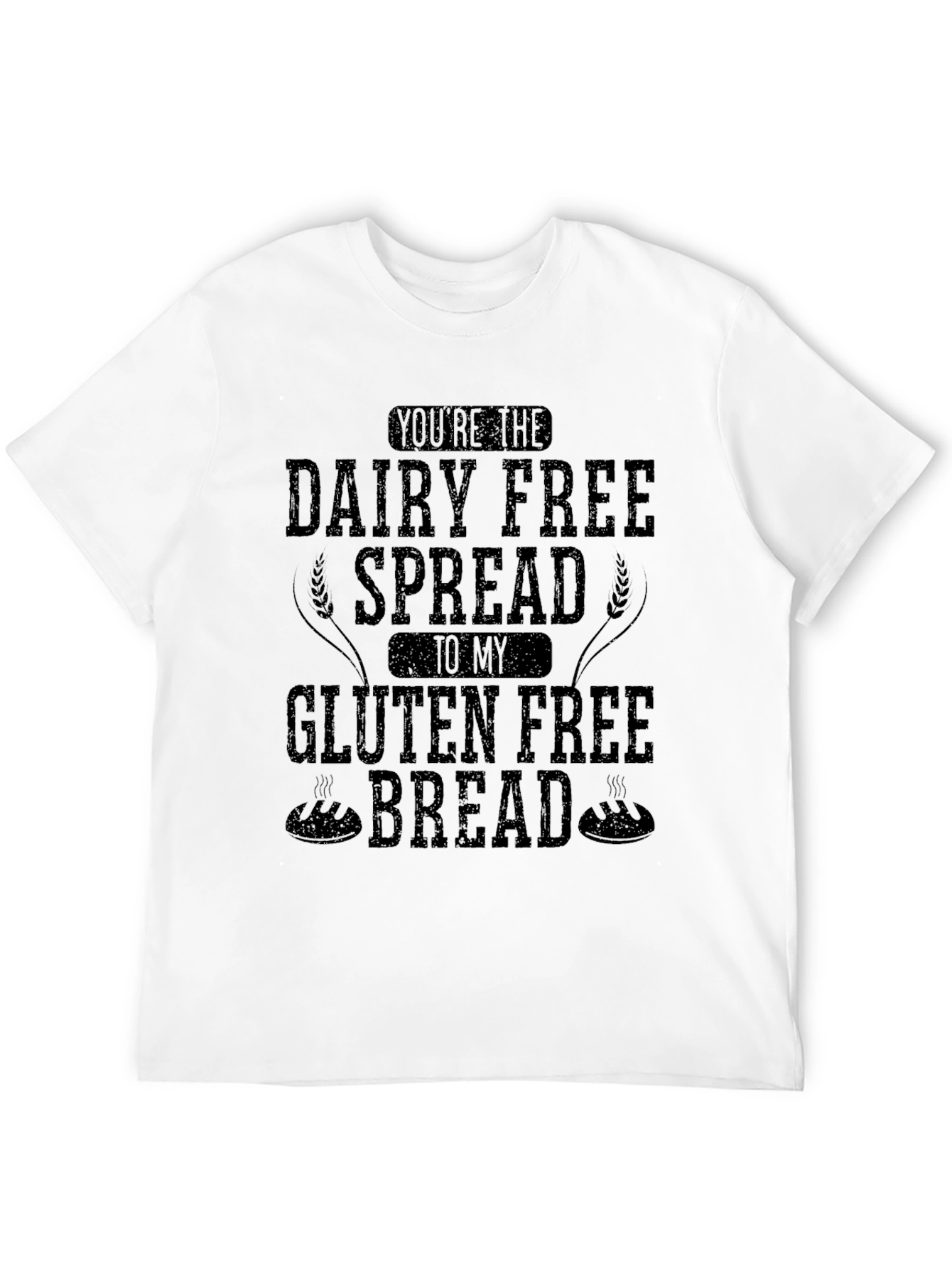 Dairy & Gluten Free Pun Black T-Shirt