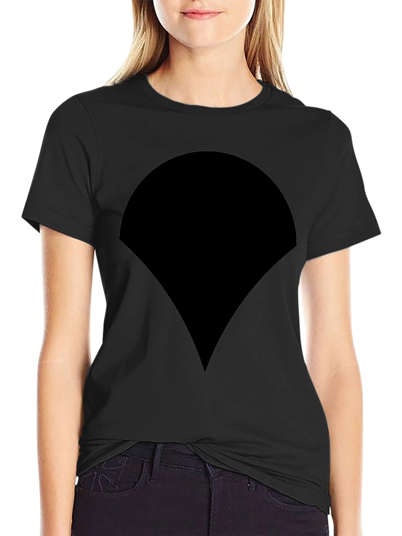 Black T-Shirt with Unique Graphic Design