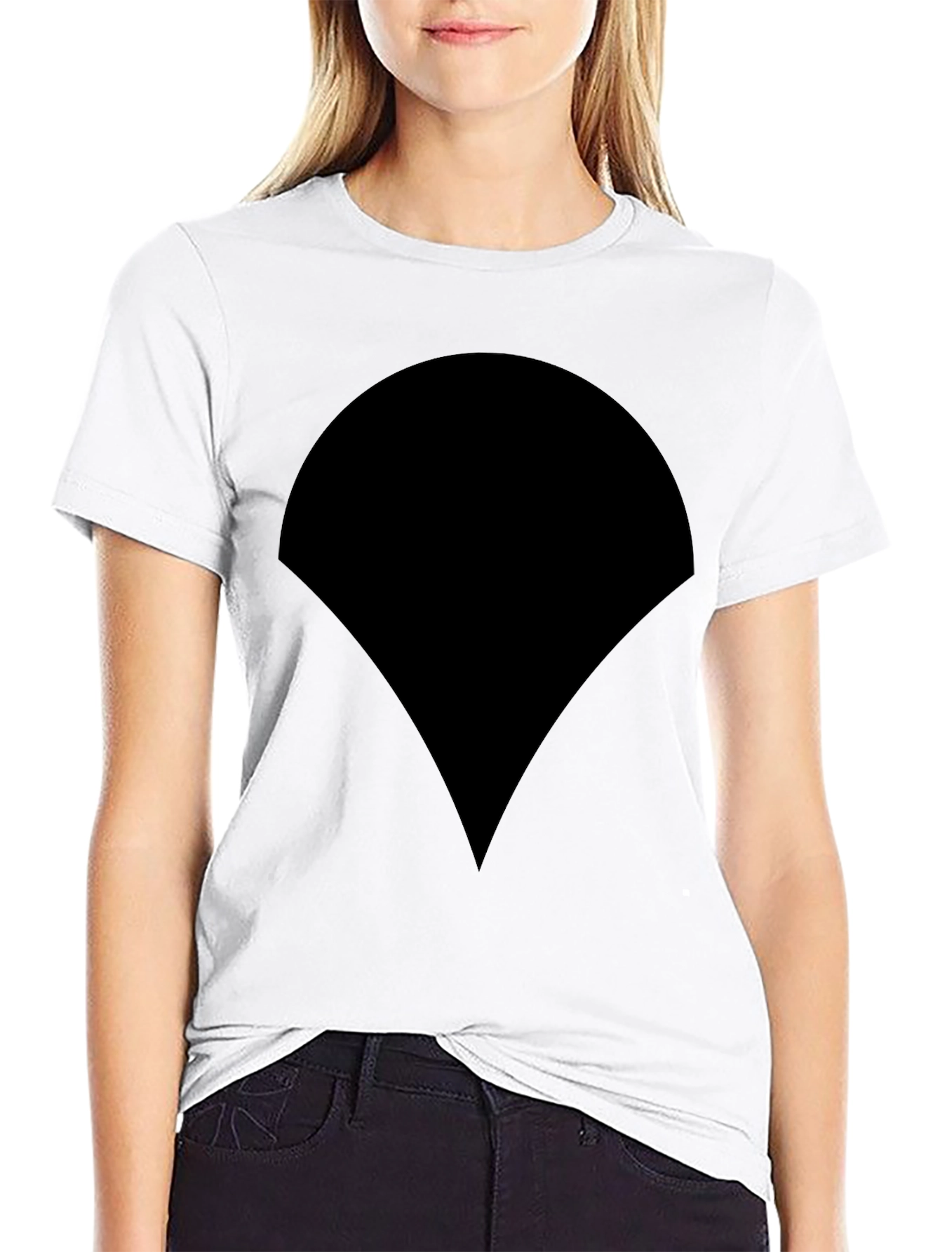 Black T-Shirt with Unique Graphic Design