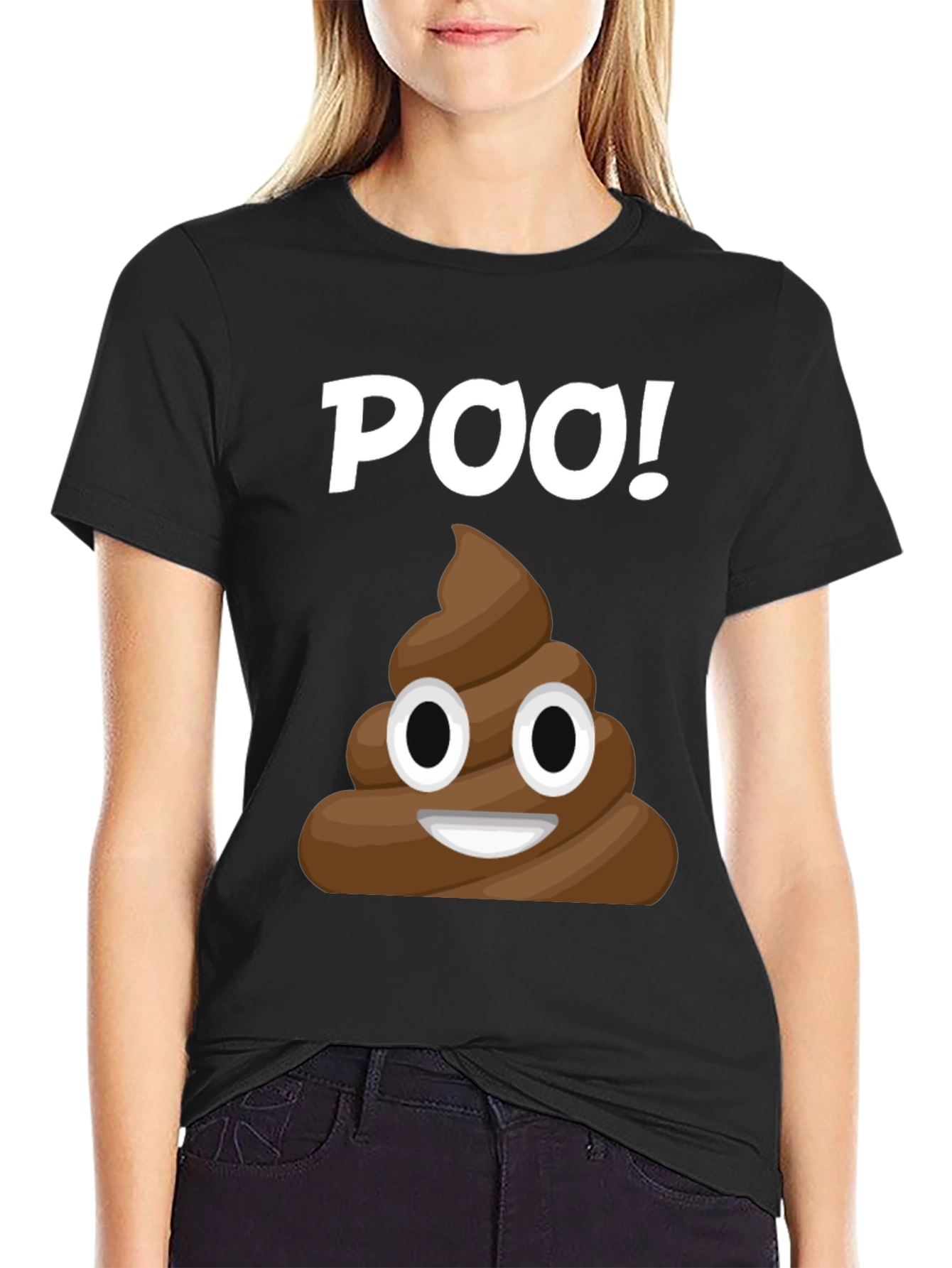 Funny Poop Emoji Graphic T-Shirt