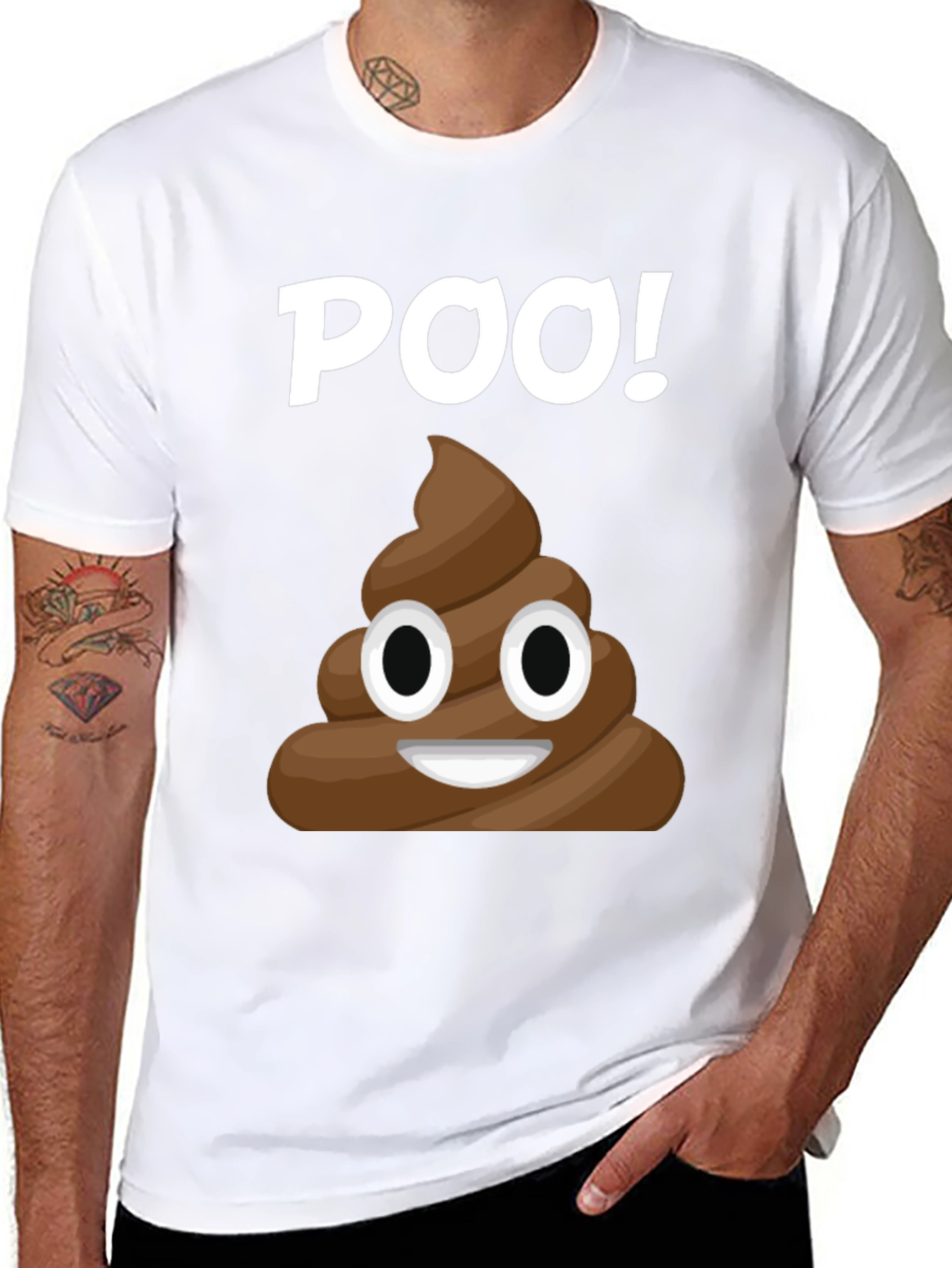 Funny Poop Emoji Graphic T-Shirt