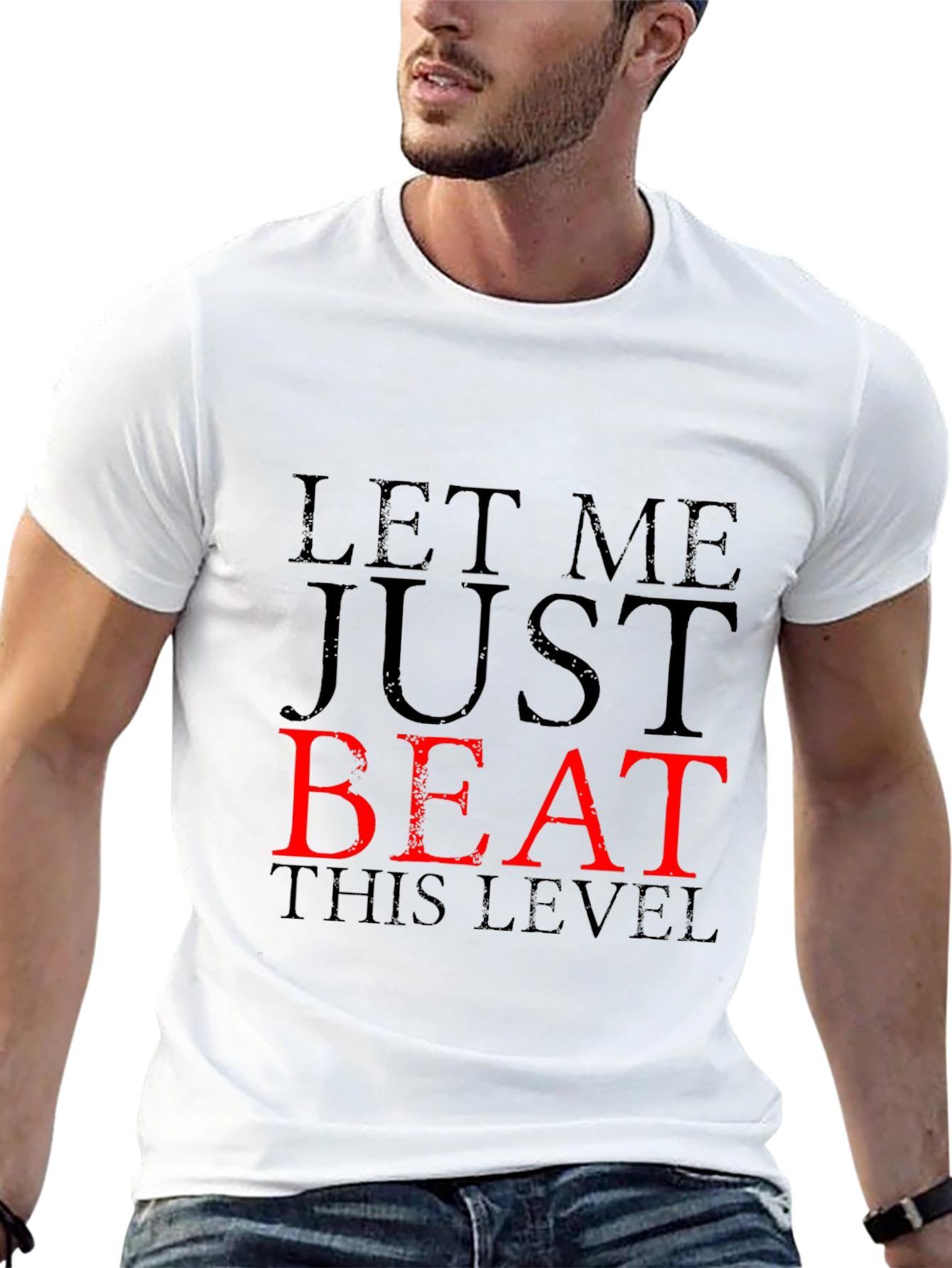 Let Me Just Beat This Level Black T-Shirt