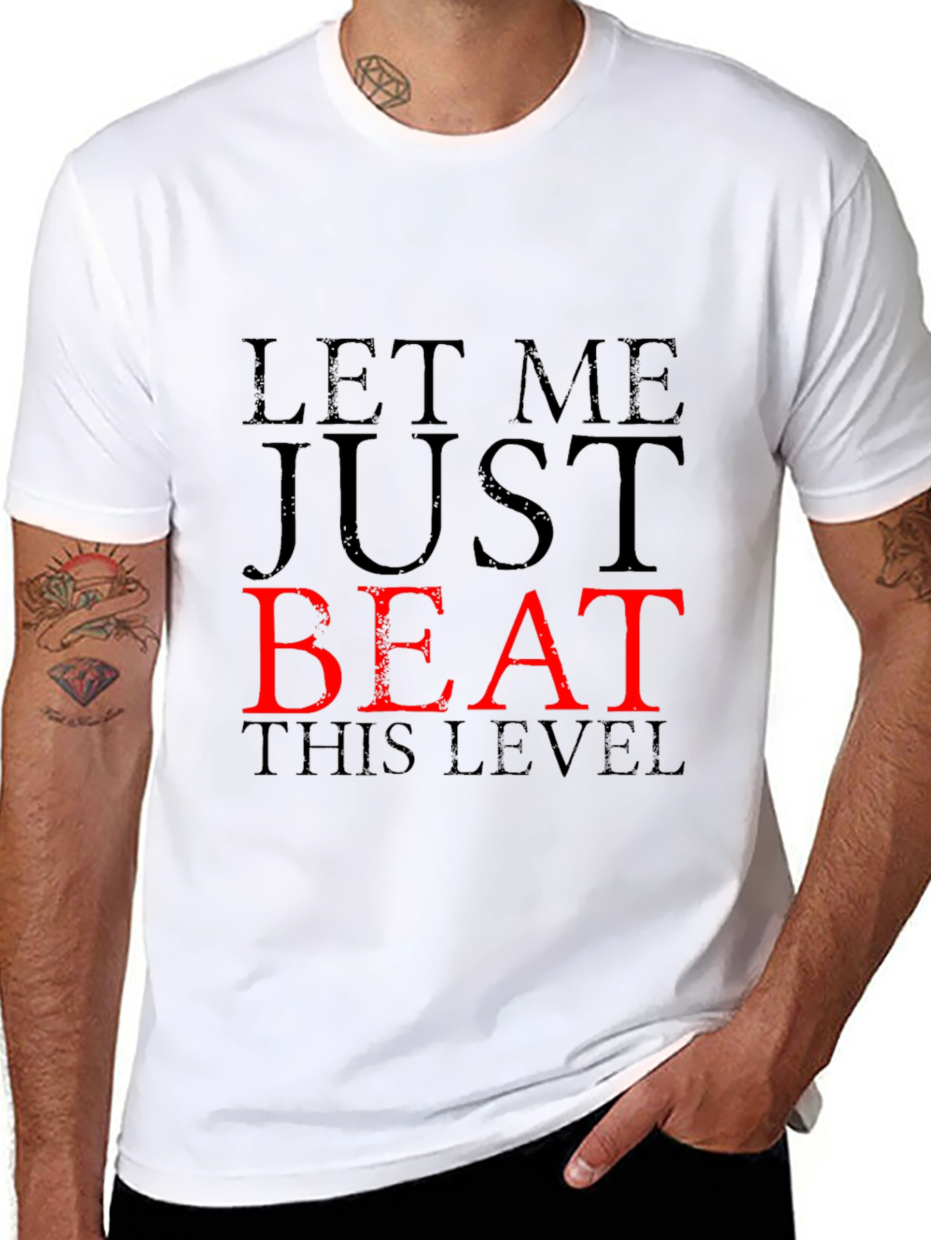Let Me Just Beat This Level Black T-Shirt