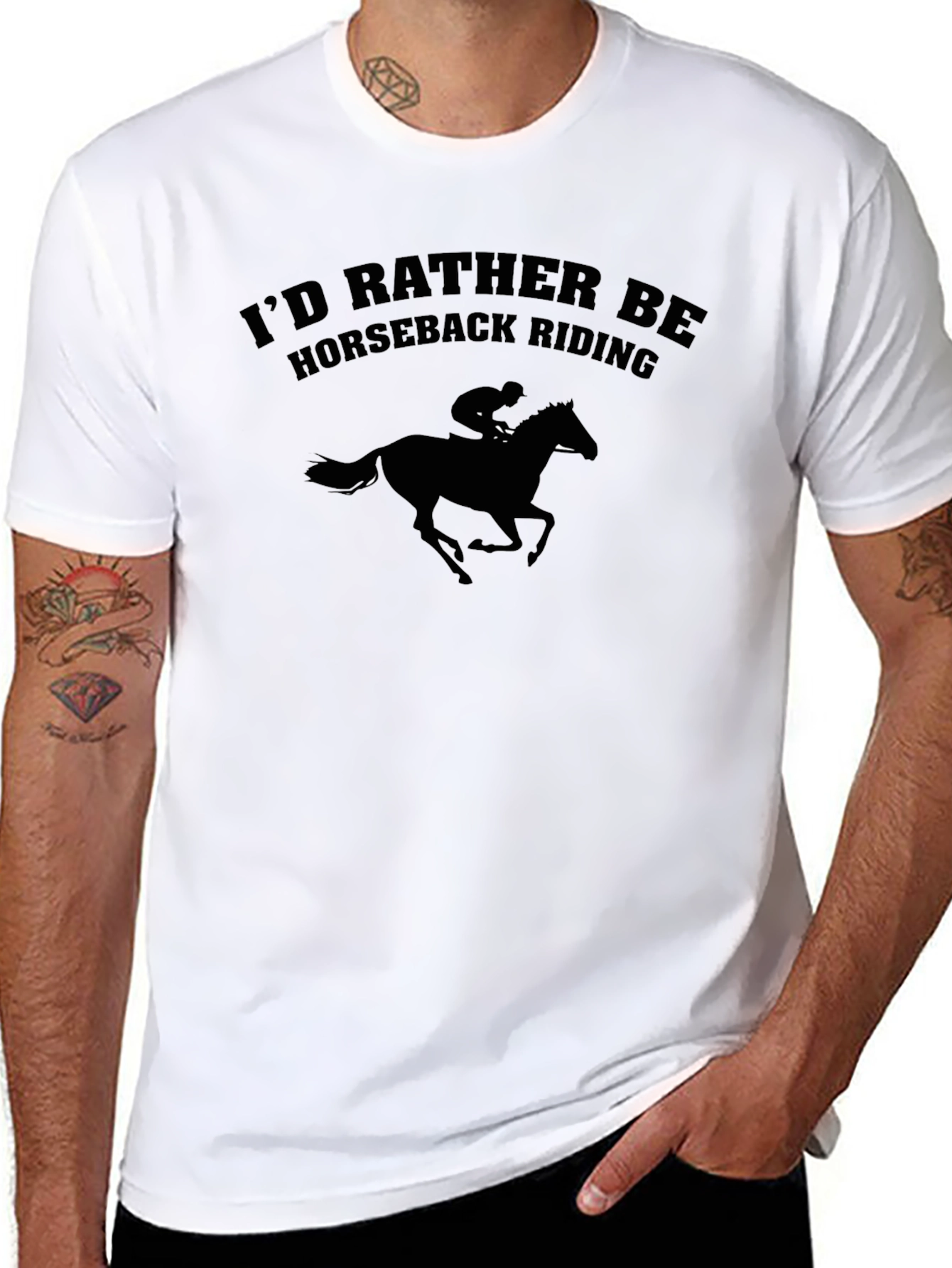 Horseback Riding T-Shirt - Unisex Black Tee