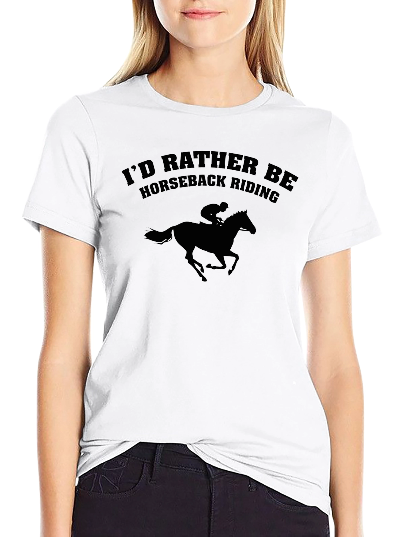 Horseback Riding T-Shirt - Unisex Black Tee