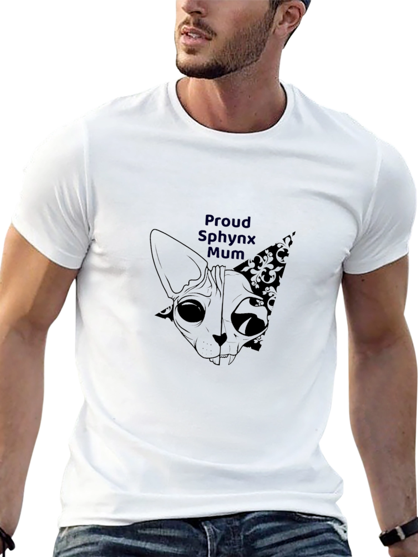 Proud Sphynx Mum Black T-Shirt