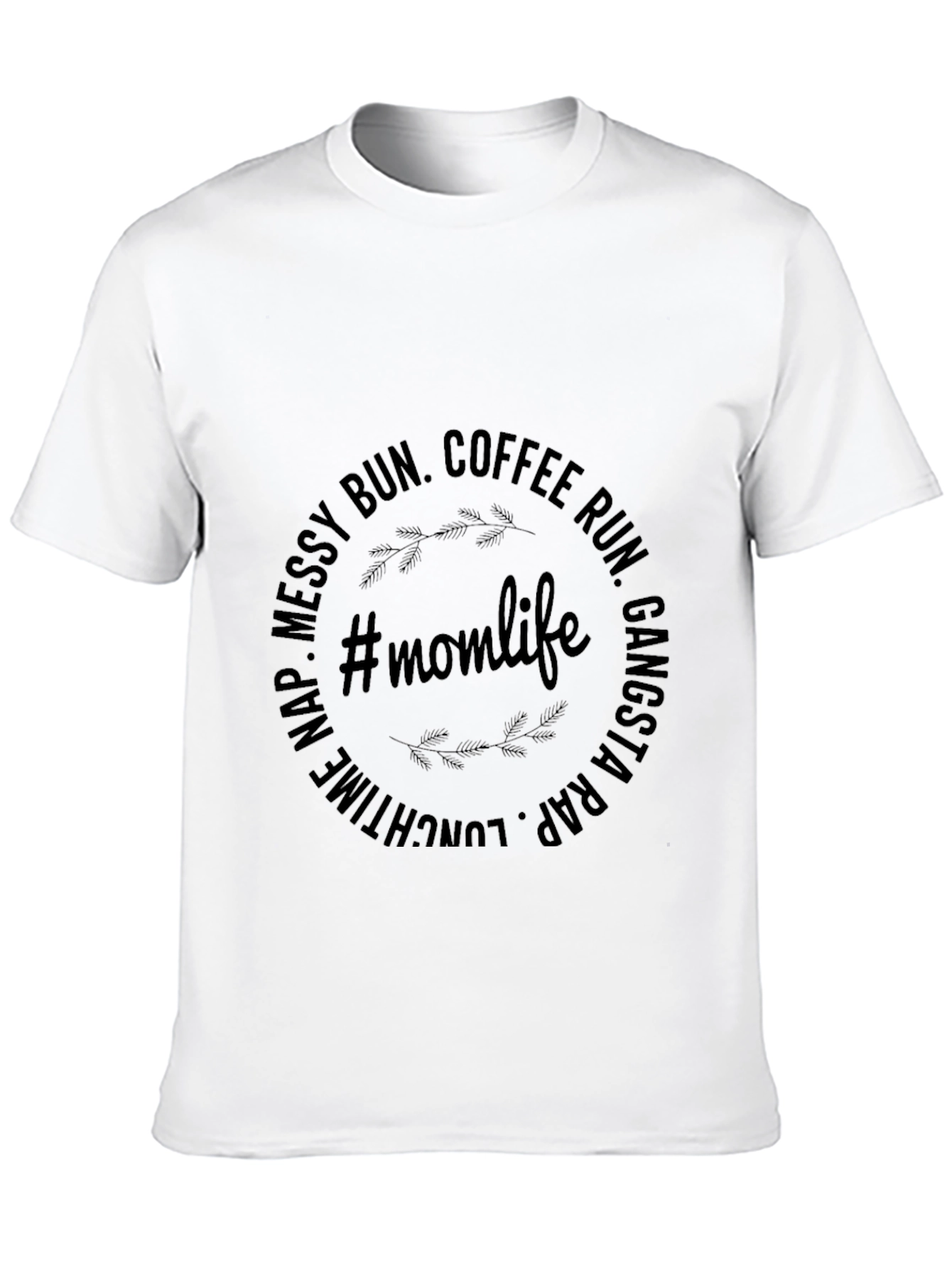 Momlife Graphic Tee - Coffee Run Messy Bun