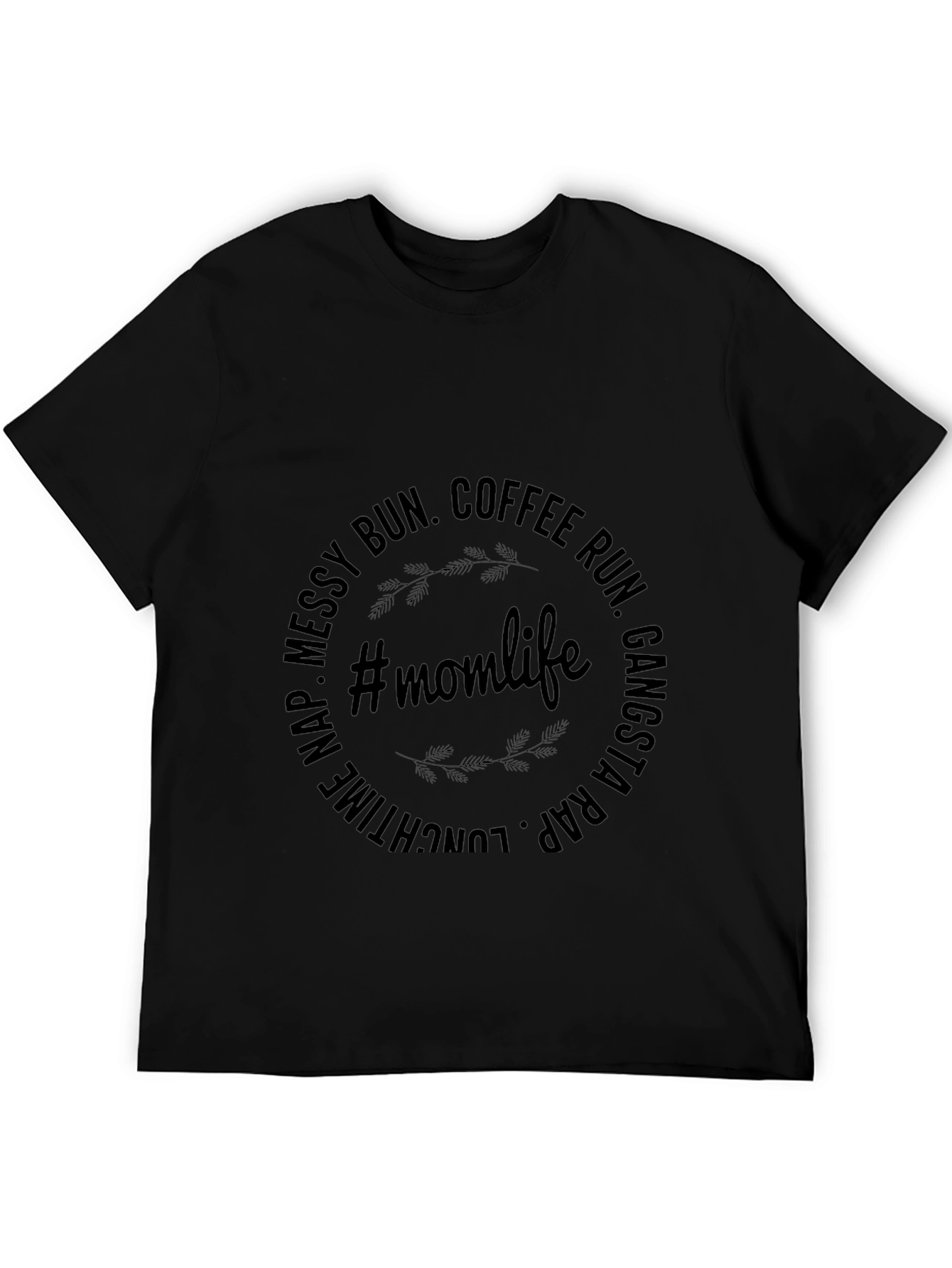Momlife Graphic Tee - Coffee Run Messy Bun