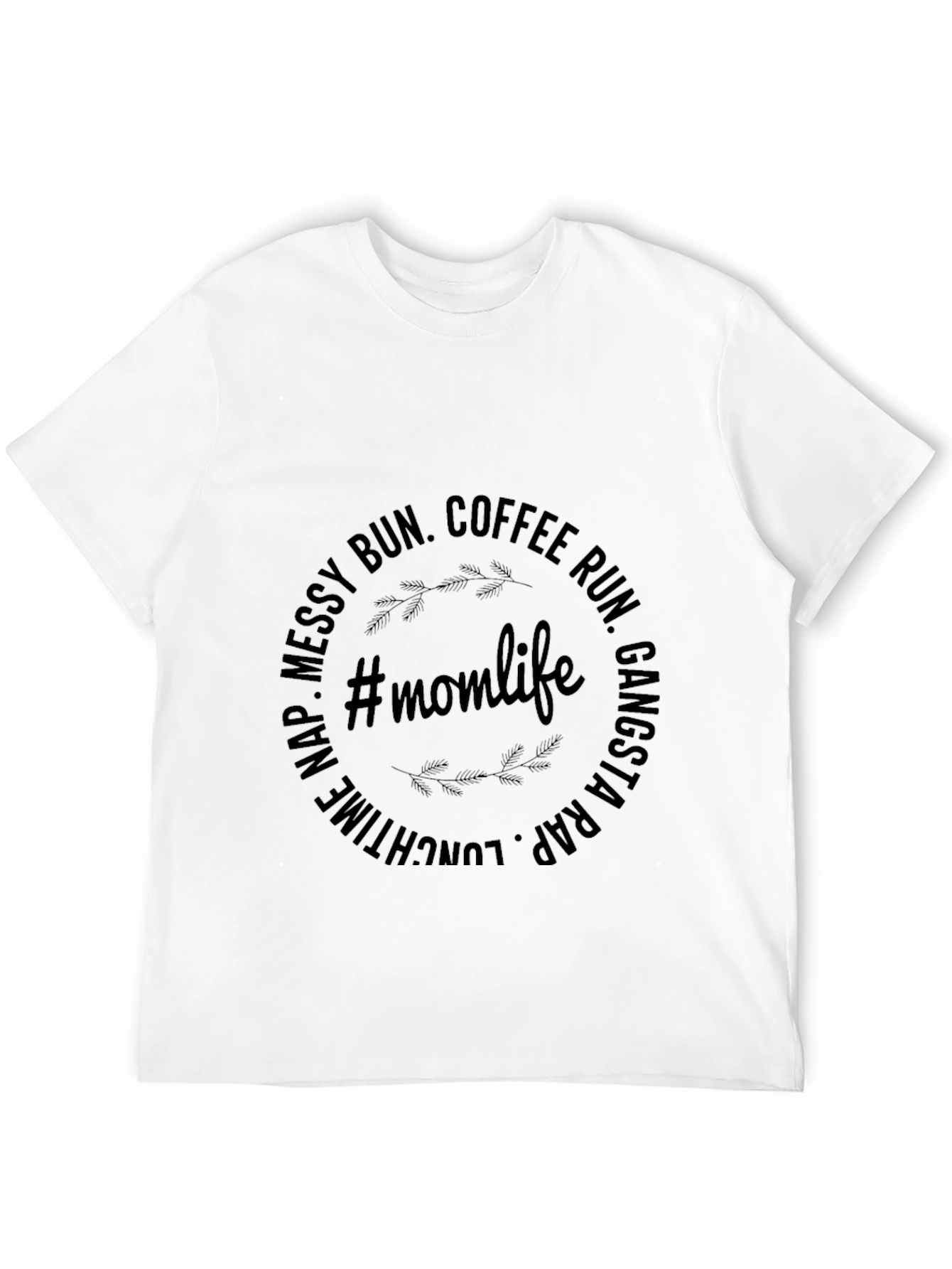 Momlife Graphic Tee - Coffee Run Messy Bun