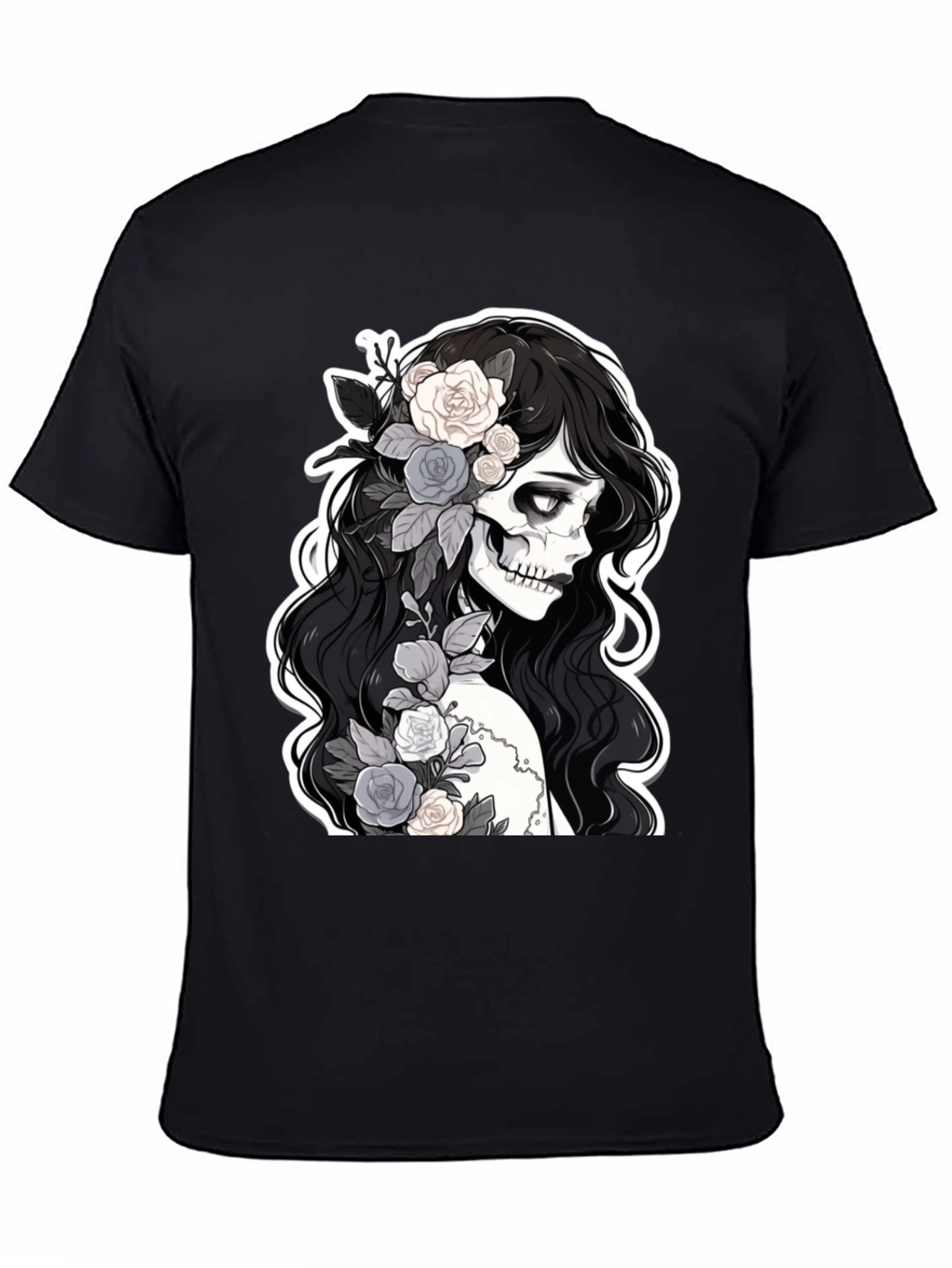 Floral Skull Graphic Tee - Stylish & Unique