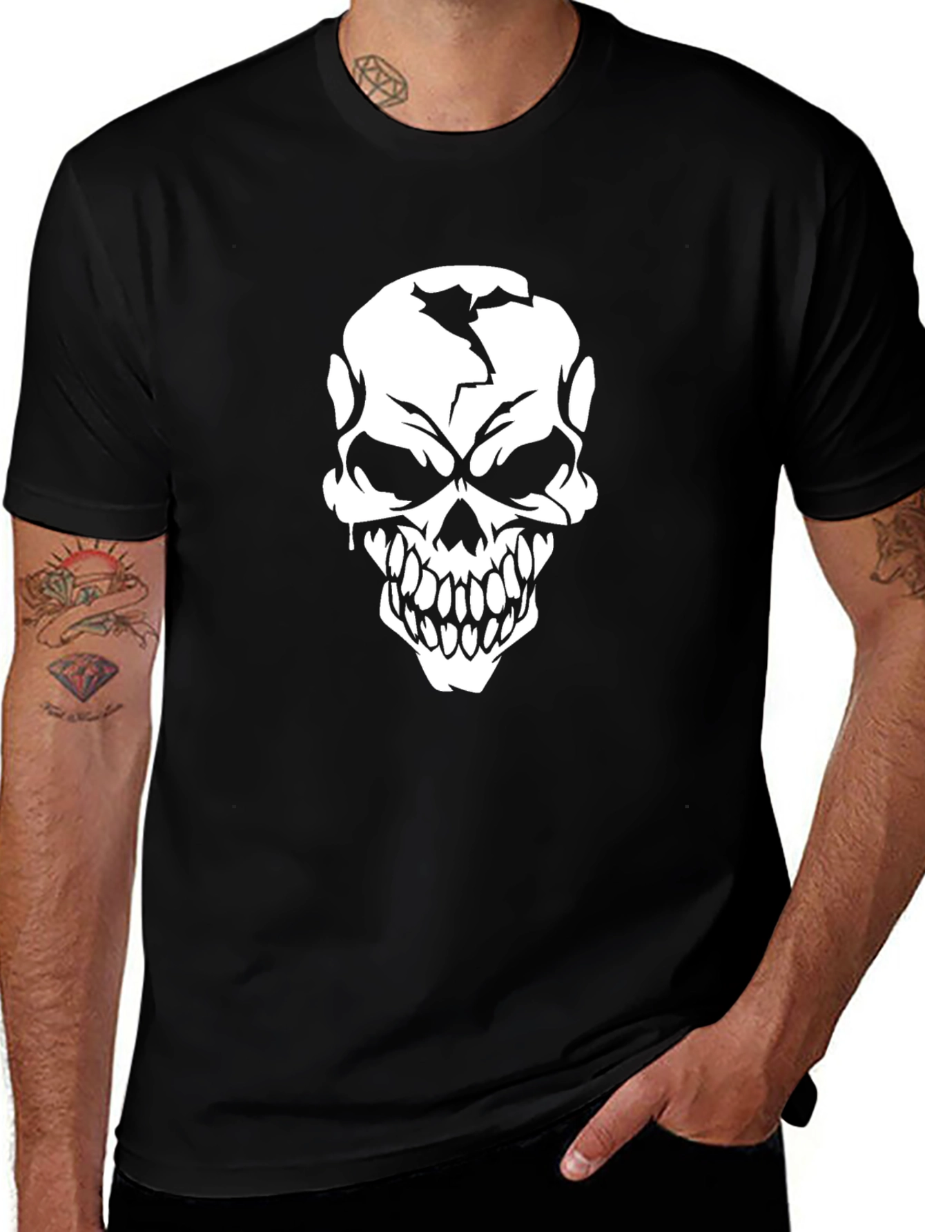 Skull Graphic Black T-Shirt