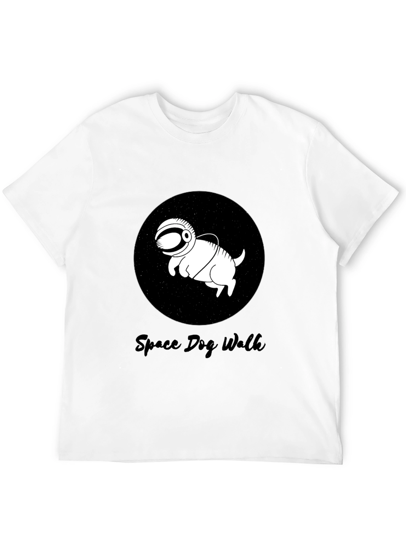 Space Dog Walk T-Shirt – Funny Astronaut Dog Graphic Tee Gift