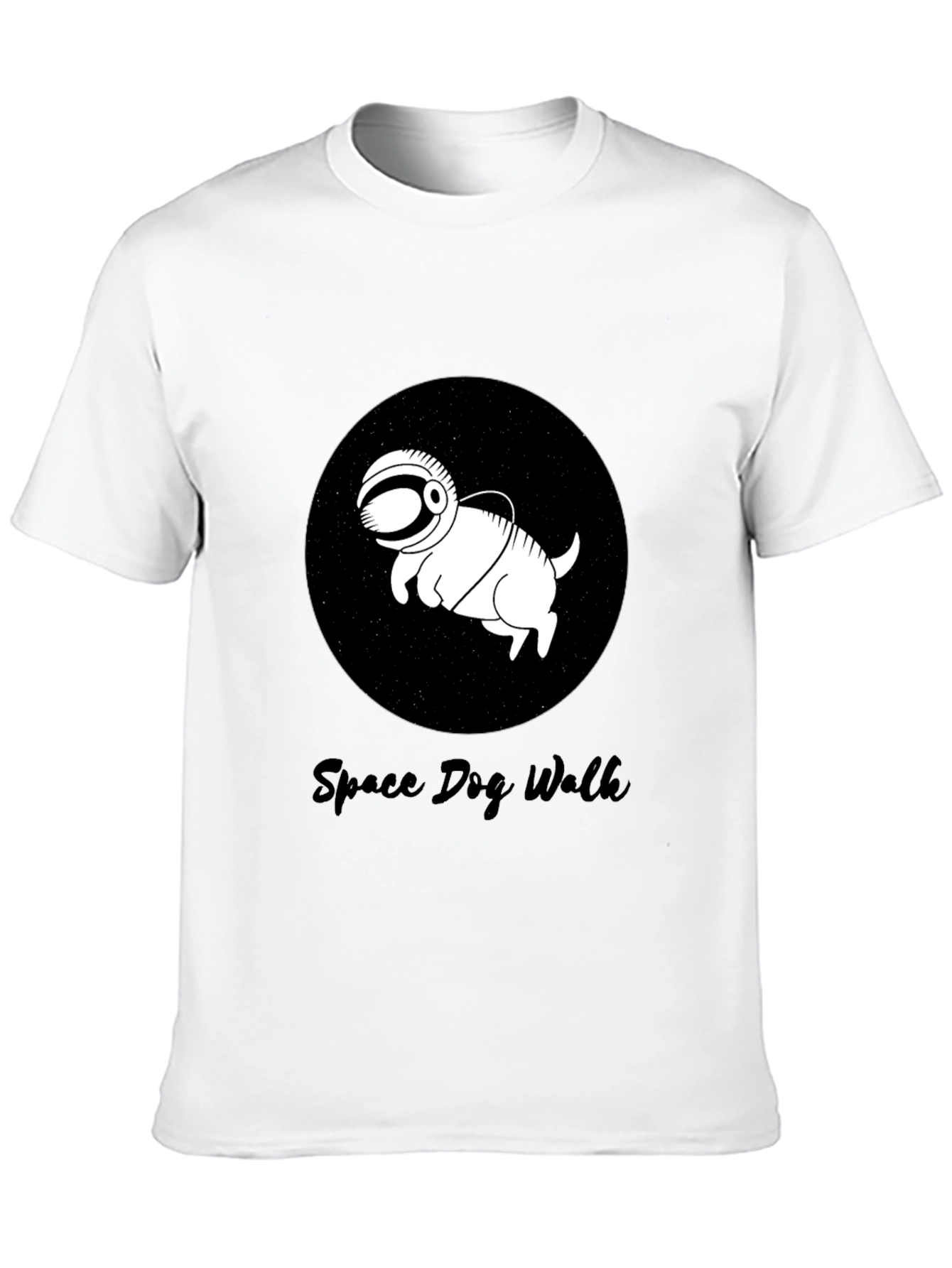 Space Dog Walk T-Shirt – Funny Astronaut Dog Graphic Tee Gift