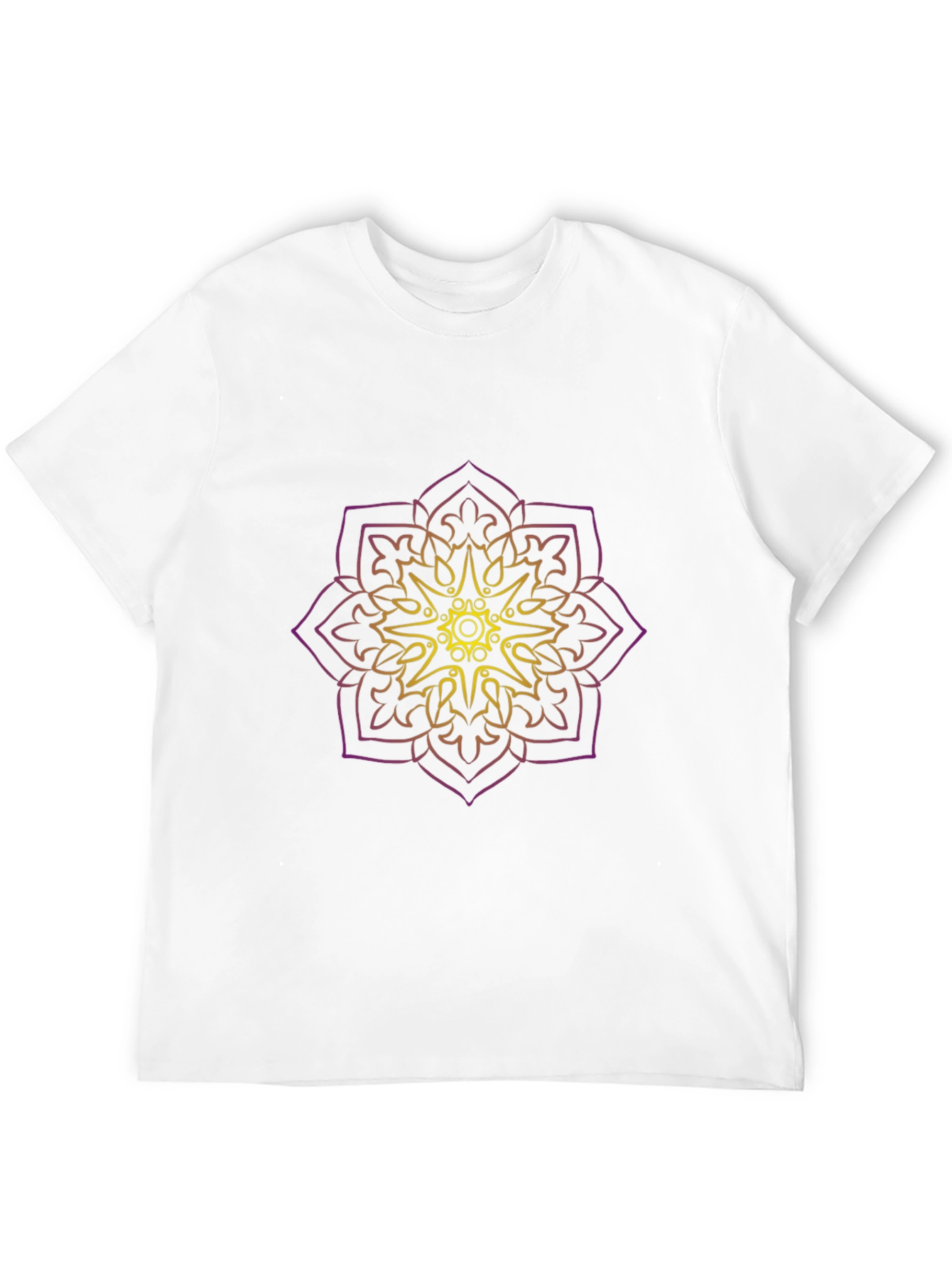 Mens Black T-Shirt with Mandala Design