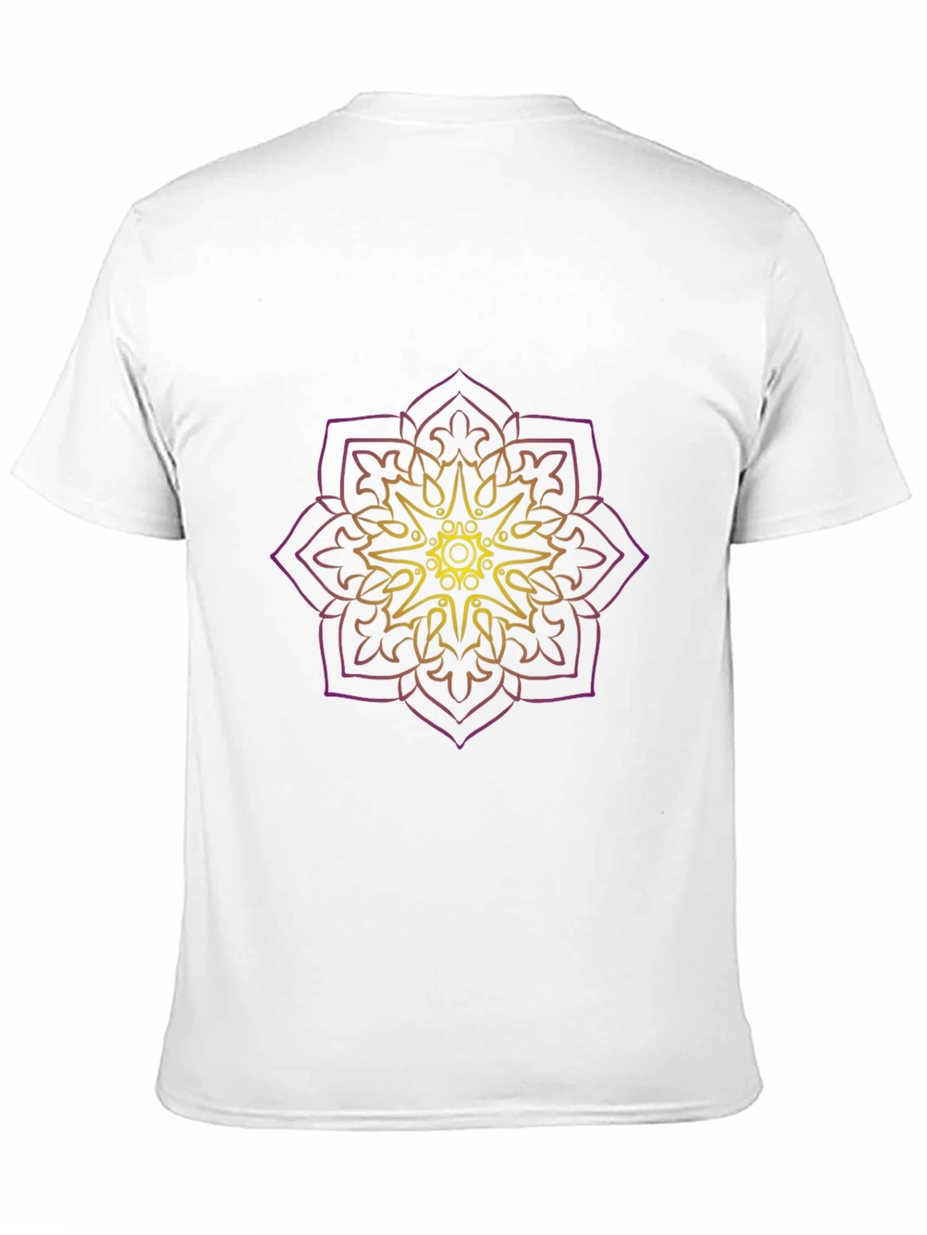 Mens Black T-Shirt with Mandala Design