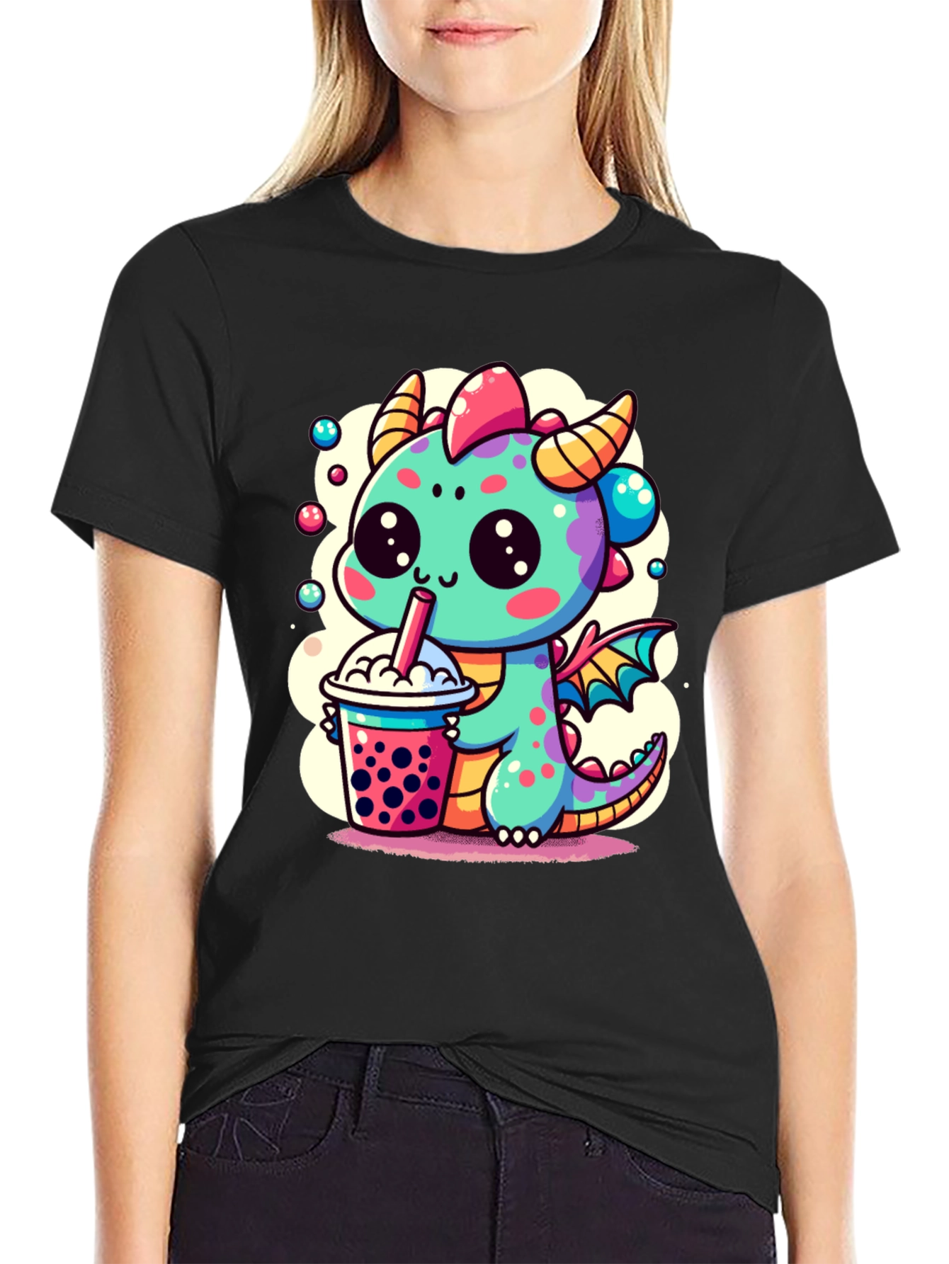 Kawaii Dragon Boba T-Shirt