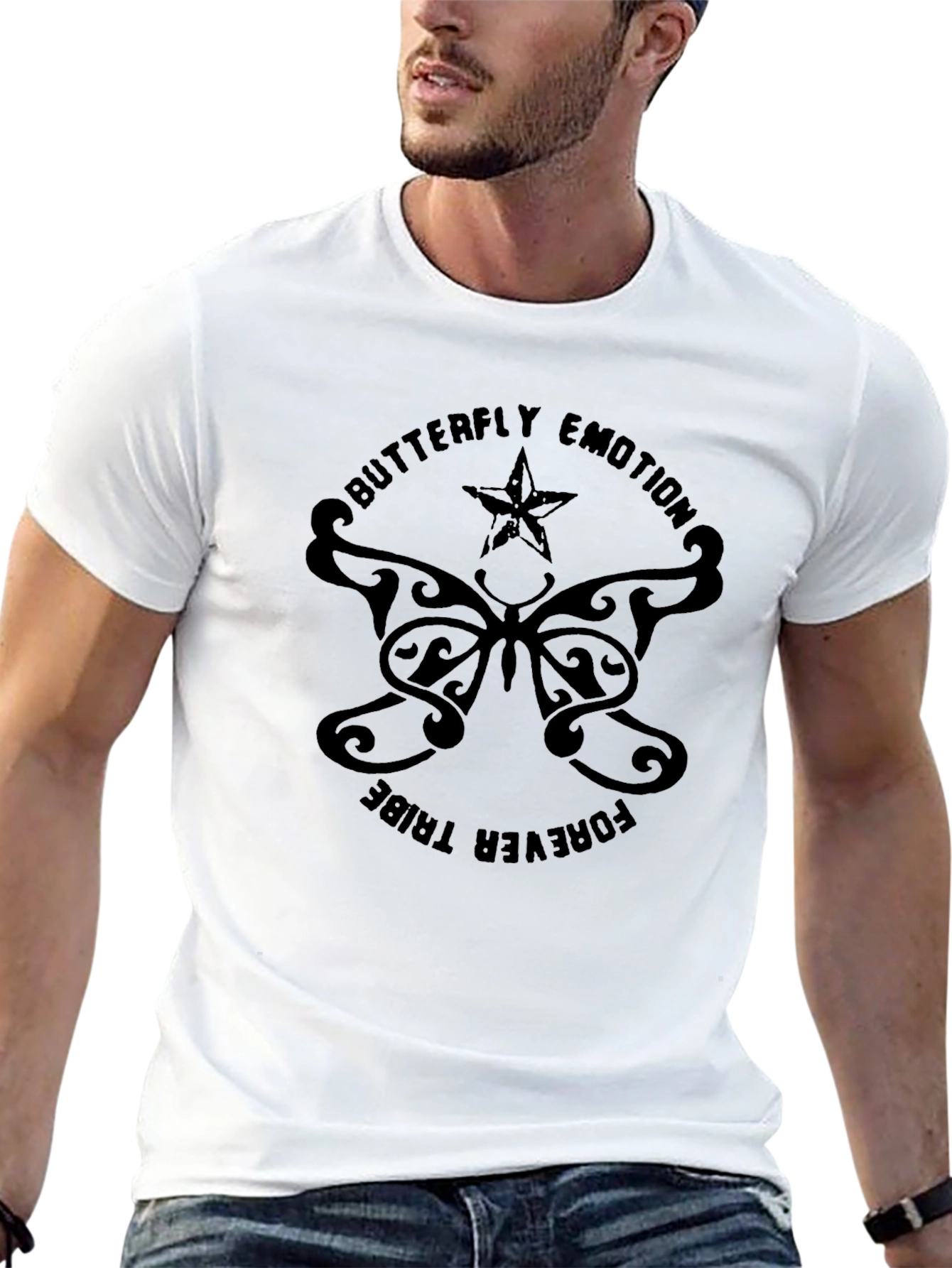 Butterfly Emotion Forever Tribe Black T-Shirt